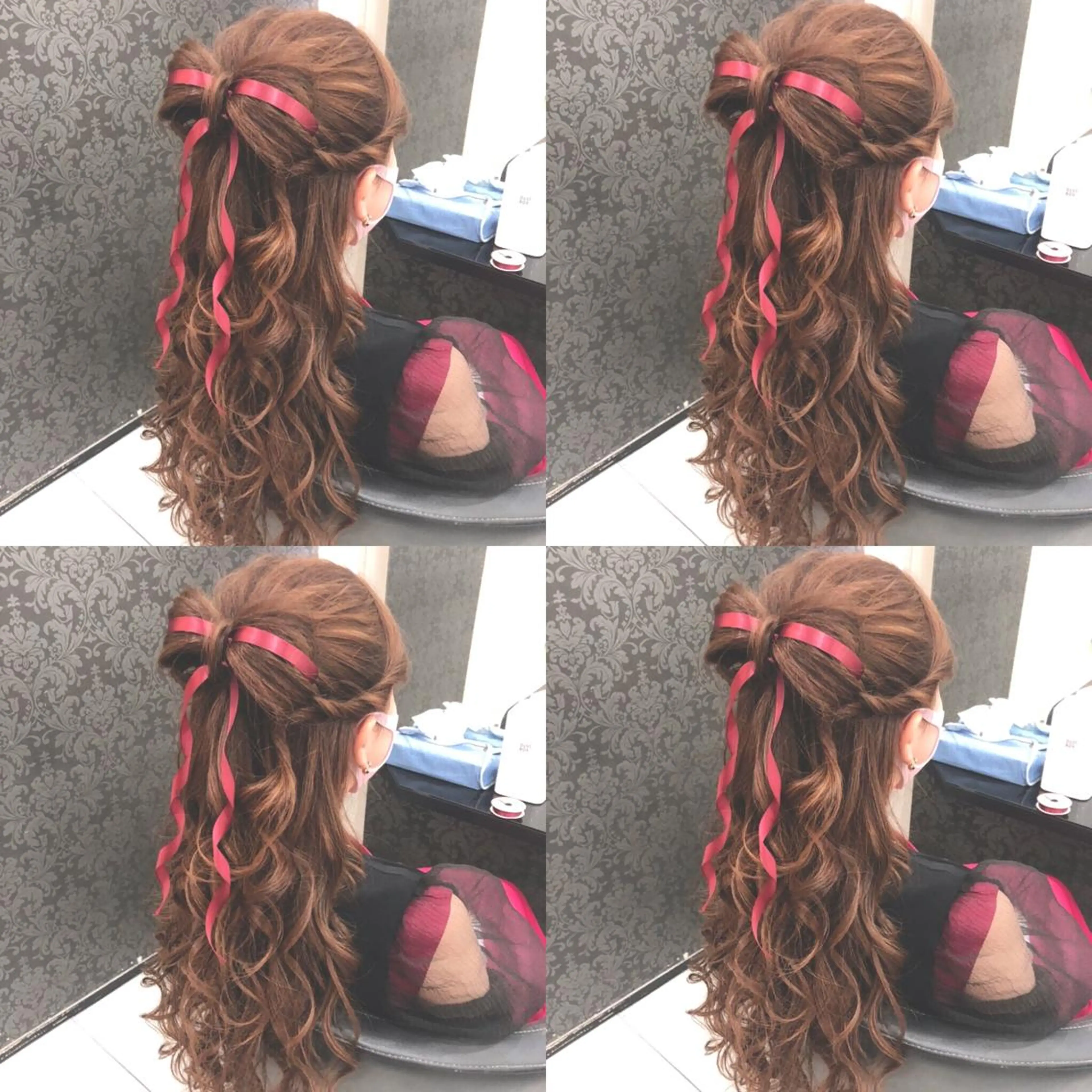 ロング ヘアアレンジ ハーフアップ ヘアセット 🌷MAYU 🌷のヘアスタイル
