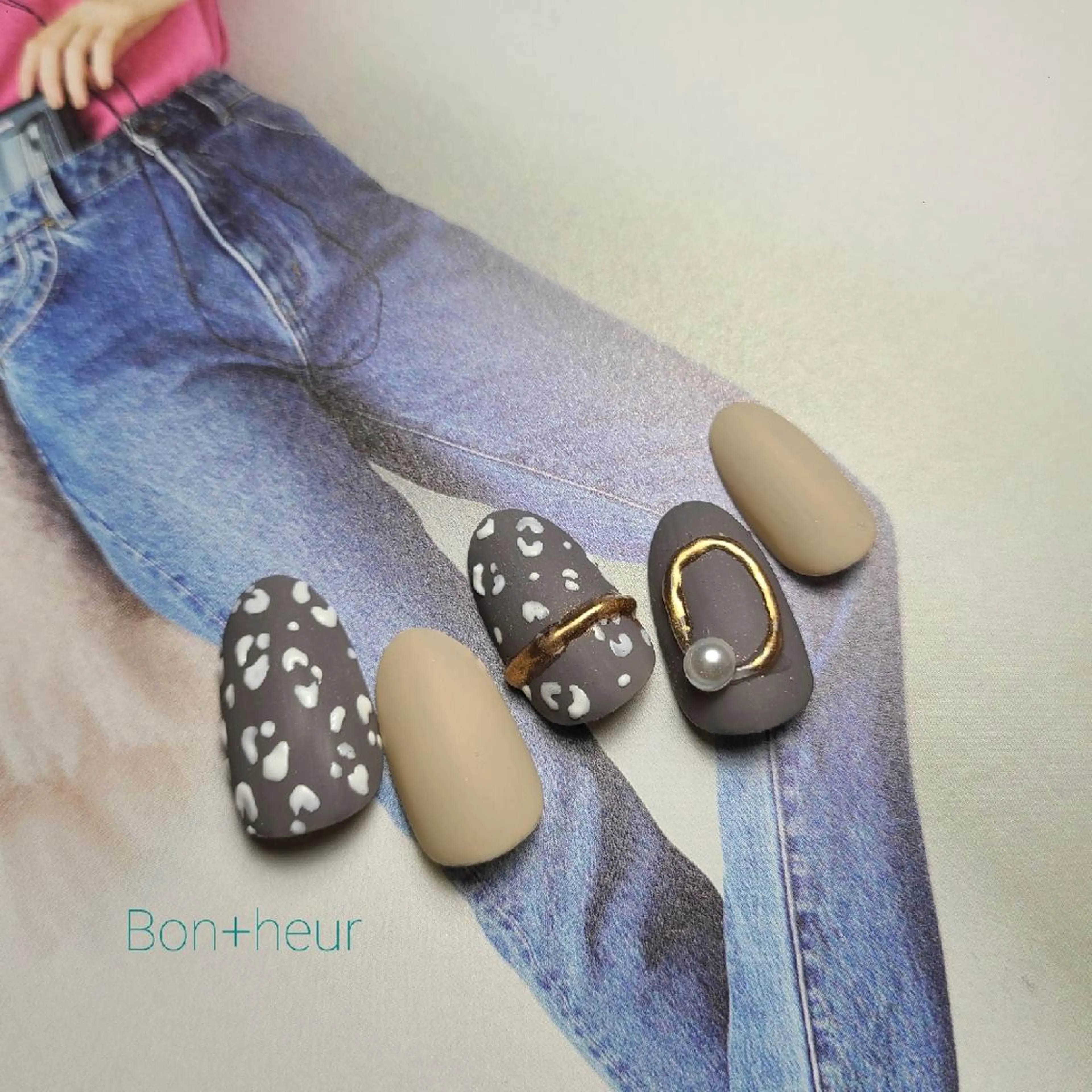 ネイル アニマル柄 クリアネイル ジェルネイル マットネイル ミラーネイル ハンドネイル 宮口 紗子のネイルデザイン