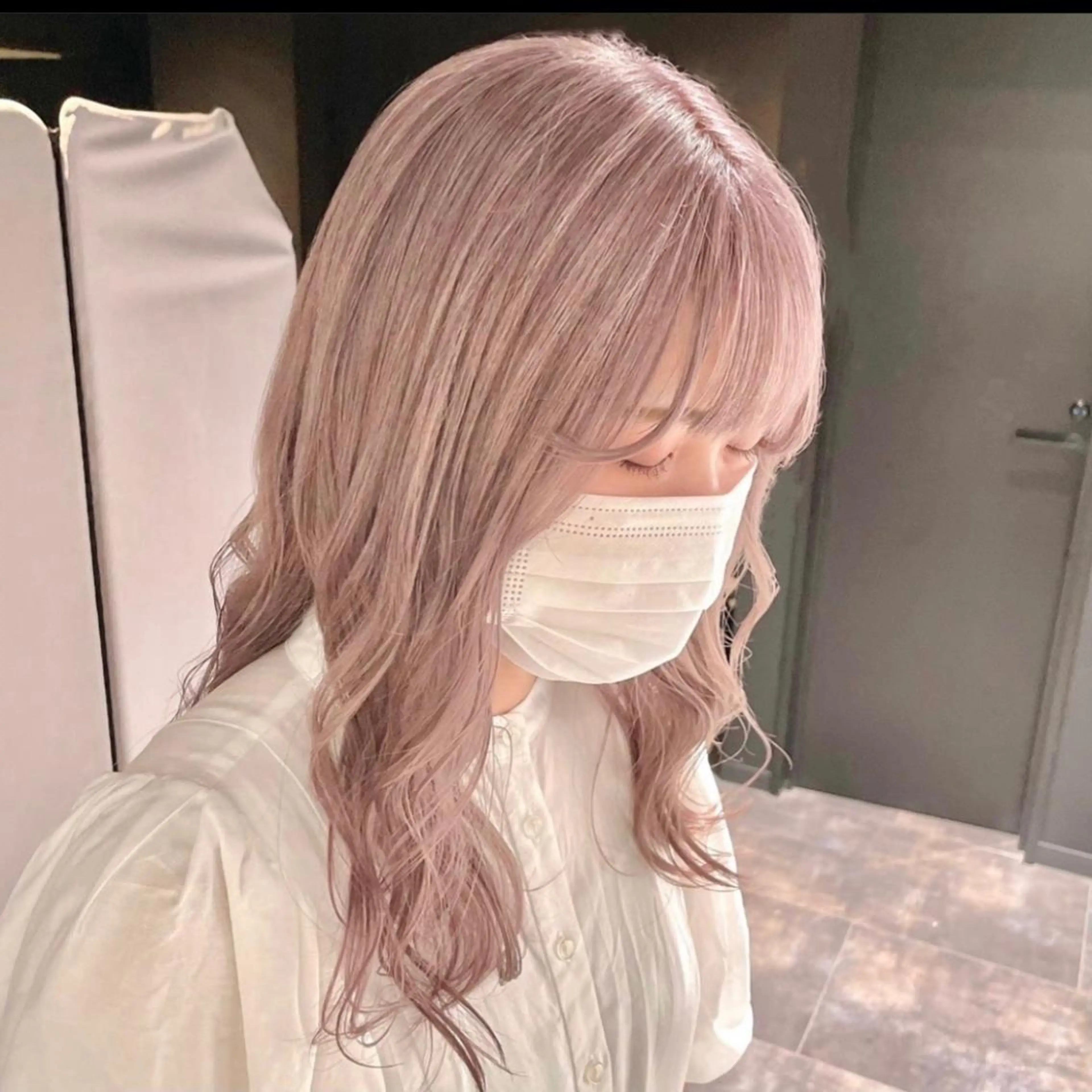 ロング カラー ベージュカラー ミルクティーベージュ ヘアカラー トリートメント MiL所属・✨ハイトーン✨ 濱田知孝のヘアスタイル