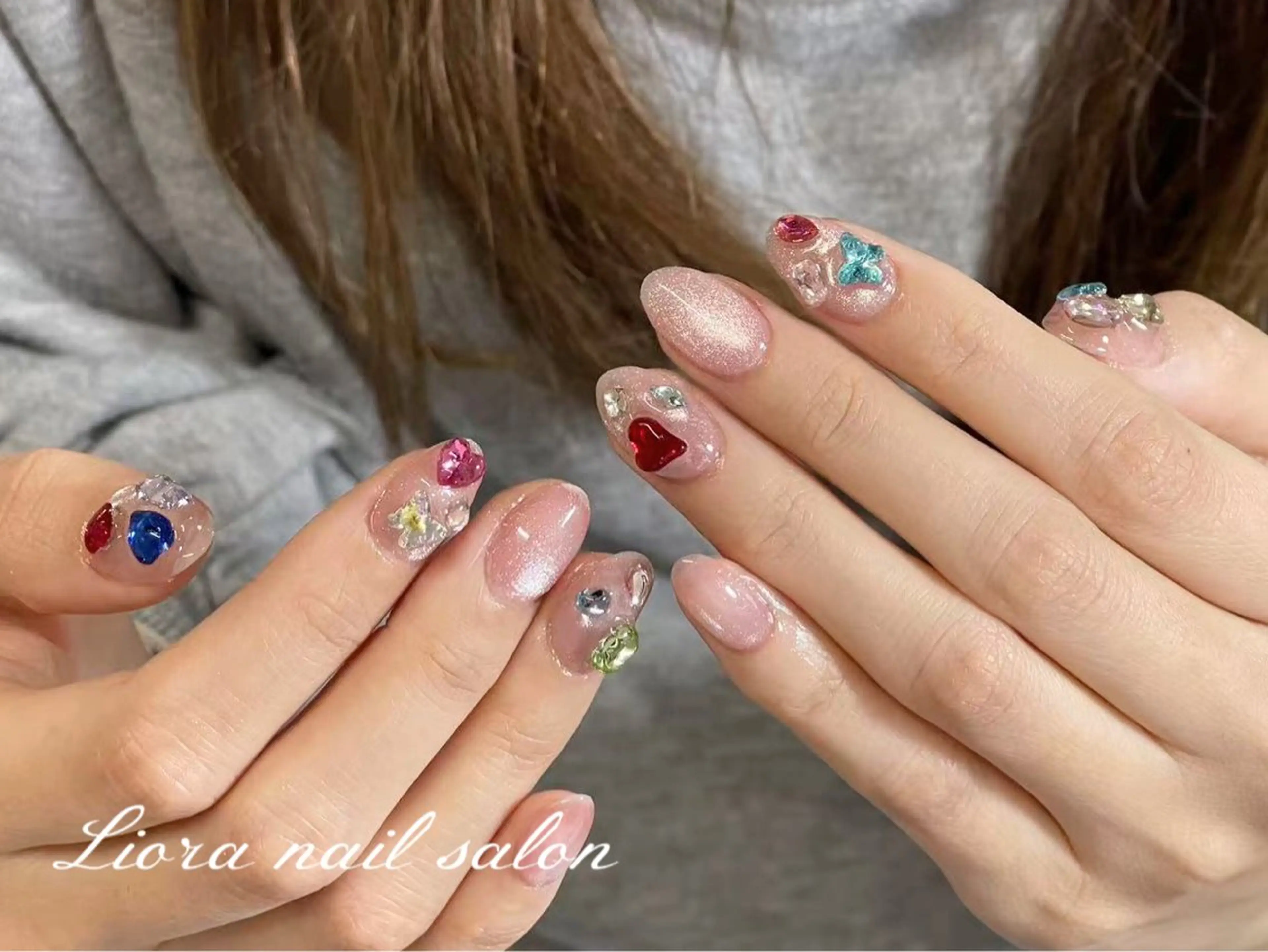 ネイル チークネイル フットネイル フレンチネイル ジェルネイル ガーリー ハンドネイル Liora nail スカルプ専門店のネイルデザイン