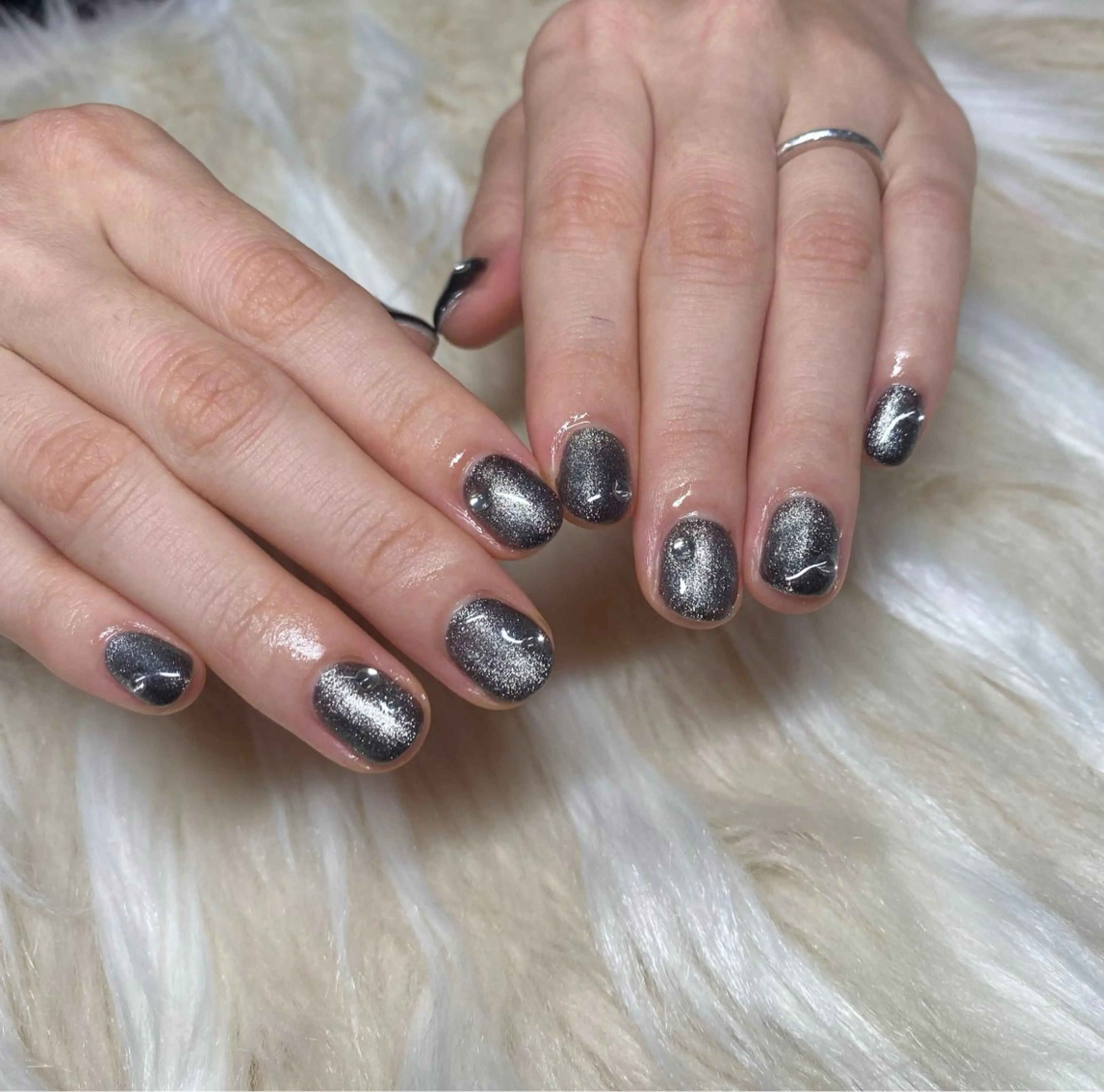 ネイル アニマル柄 長さ出し フレンチネイル ジェルネイル グラデーション ハンドネイル Nail&eye Belire 新宿のネイルデザイン