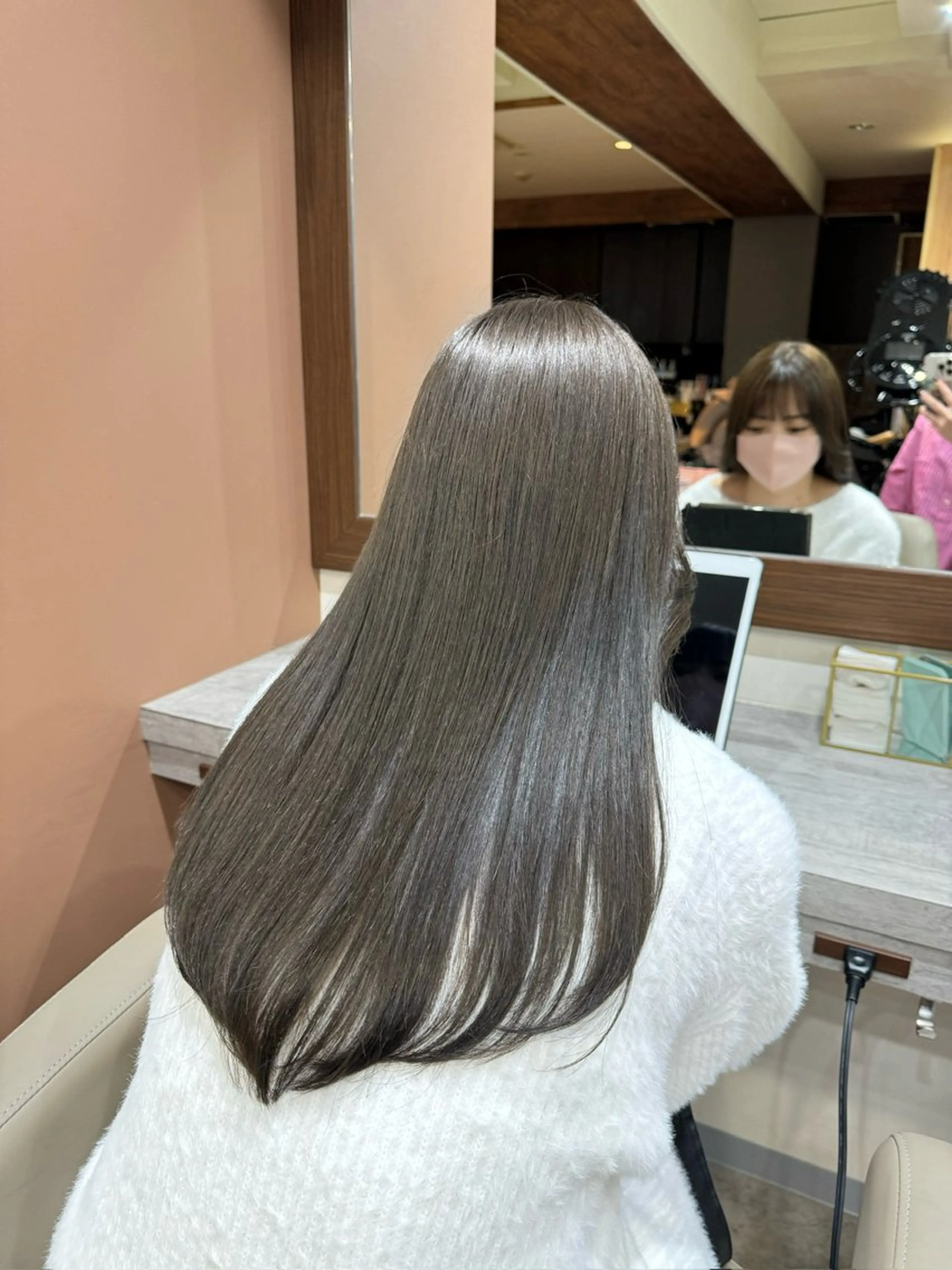 ロング ヘアアレンジ ヘアカラー トリートメント 韓国ヘア/韓国風 パーマ/kazueのヘアスタイル