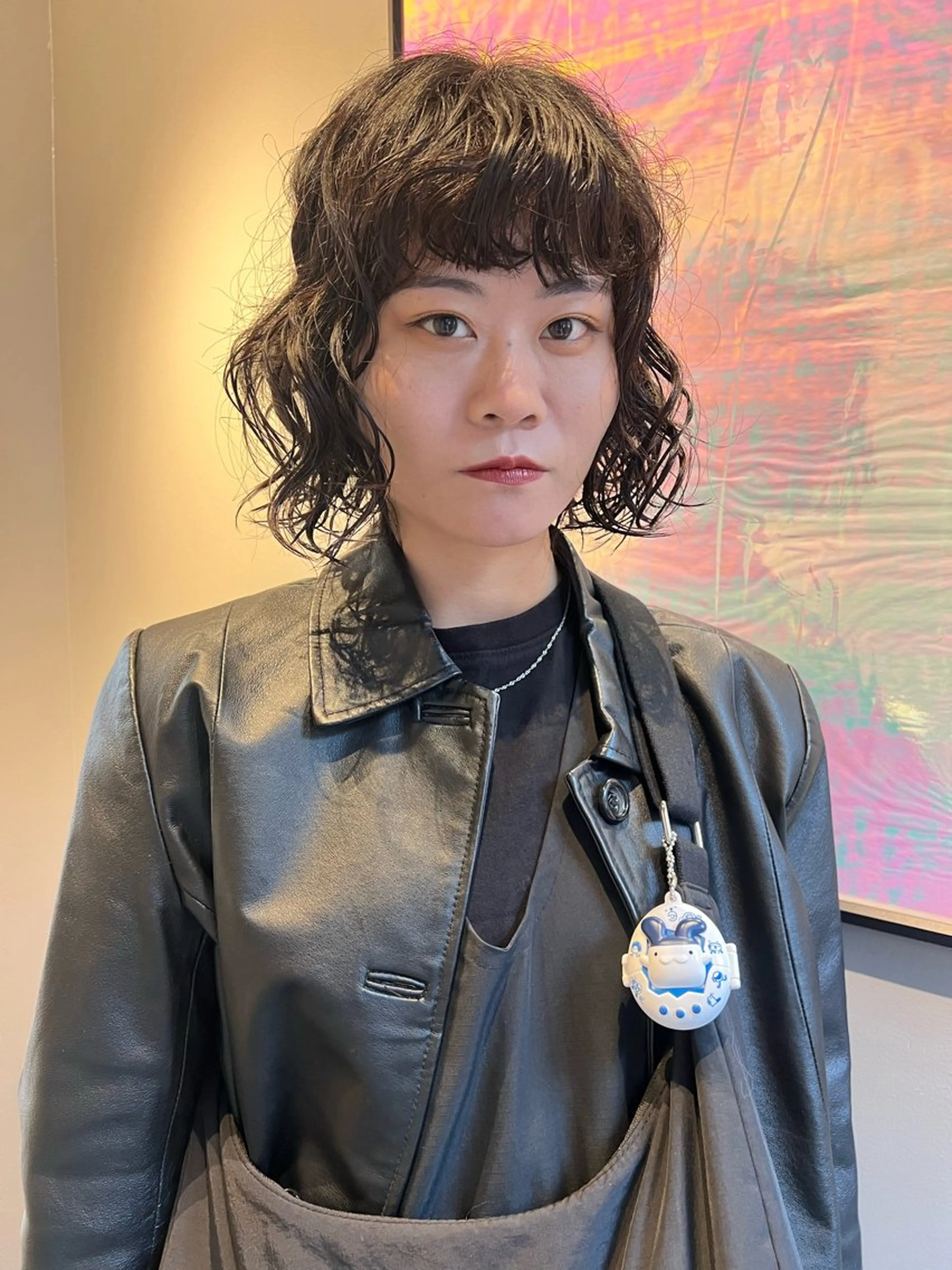 ミディアム カラー パーマ カット ヘアカラー パーマ haco＋所属・圧倒的デザイン力 店長🎨RENAのヘアスタイル