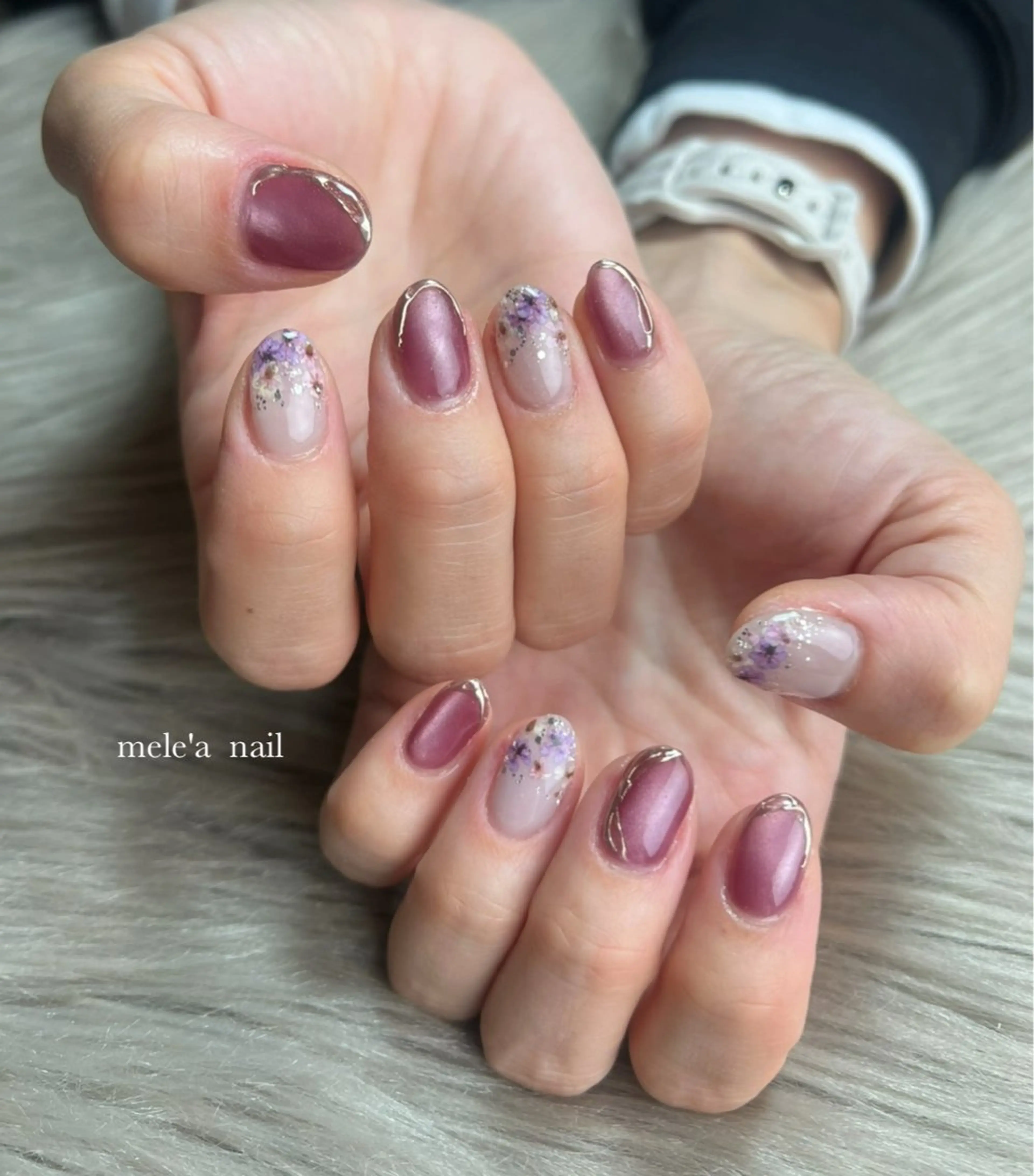 ネイル フラワーネイル ハンドネイル miho meléanailのネイルデザイン