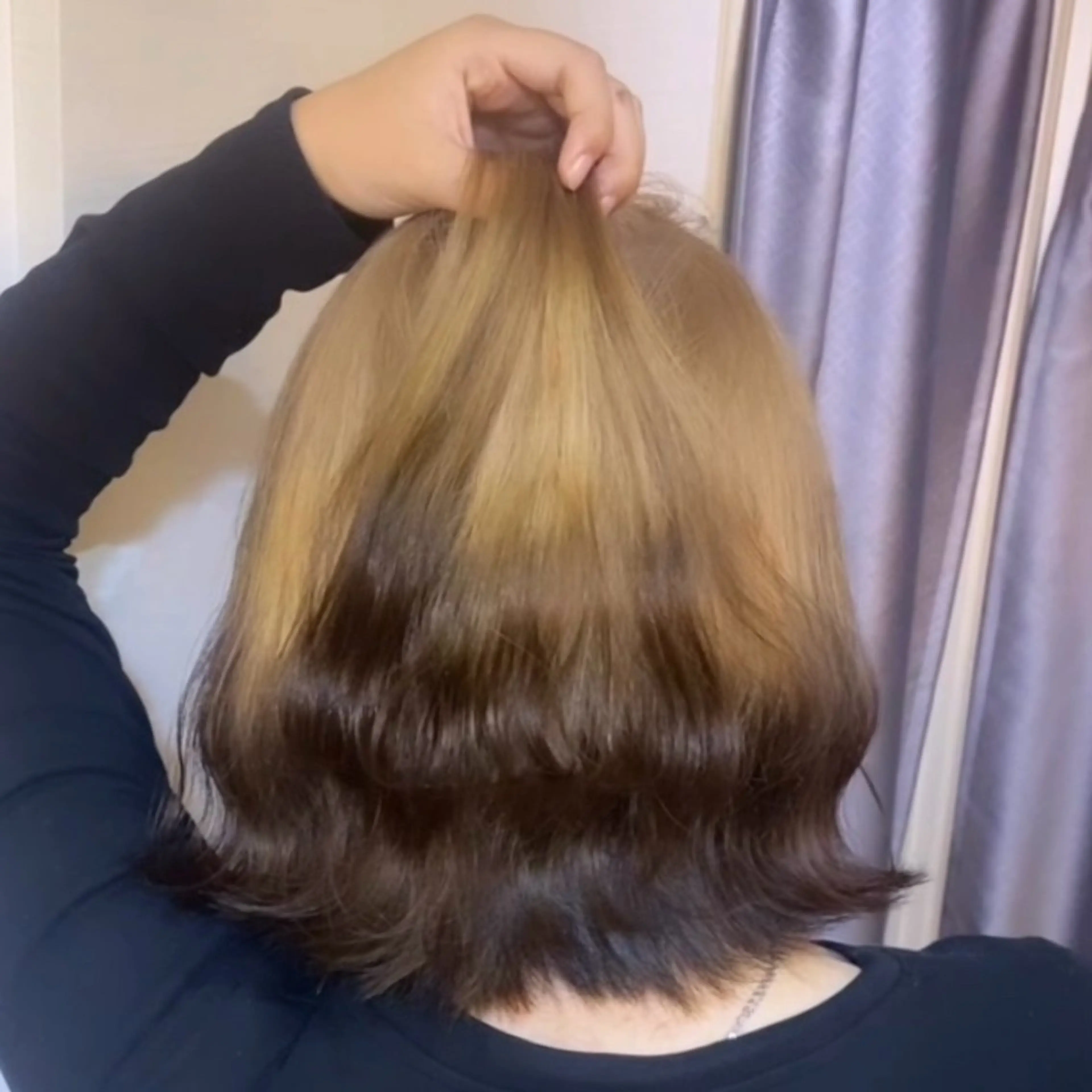 ミディアム カット ヘアカラー トリートメント ハイトーン/レイヤー カット/TAKEのヘアスタイル