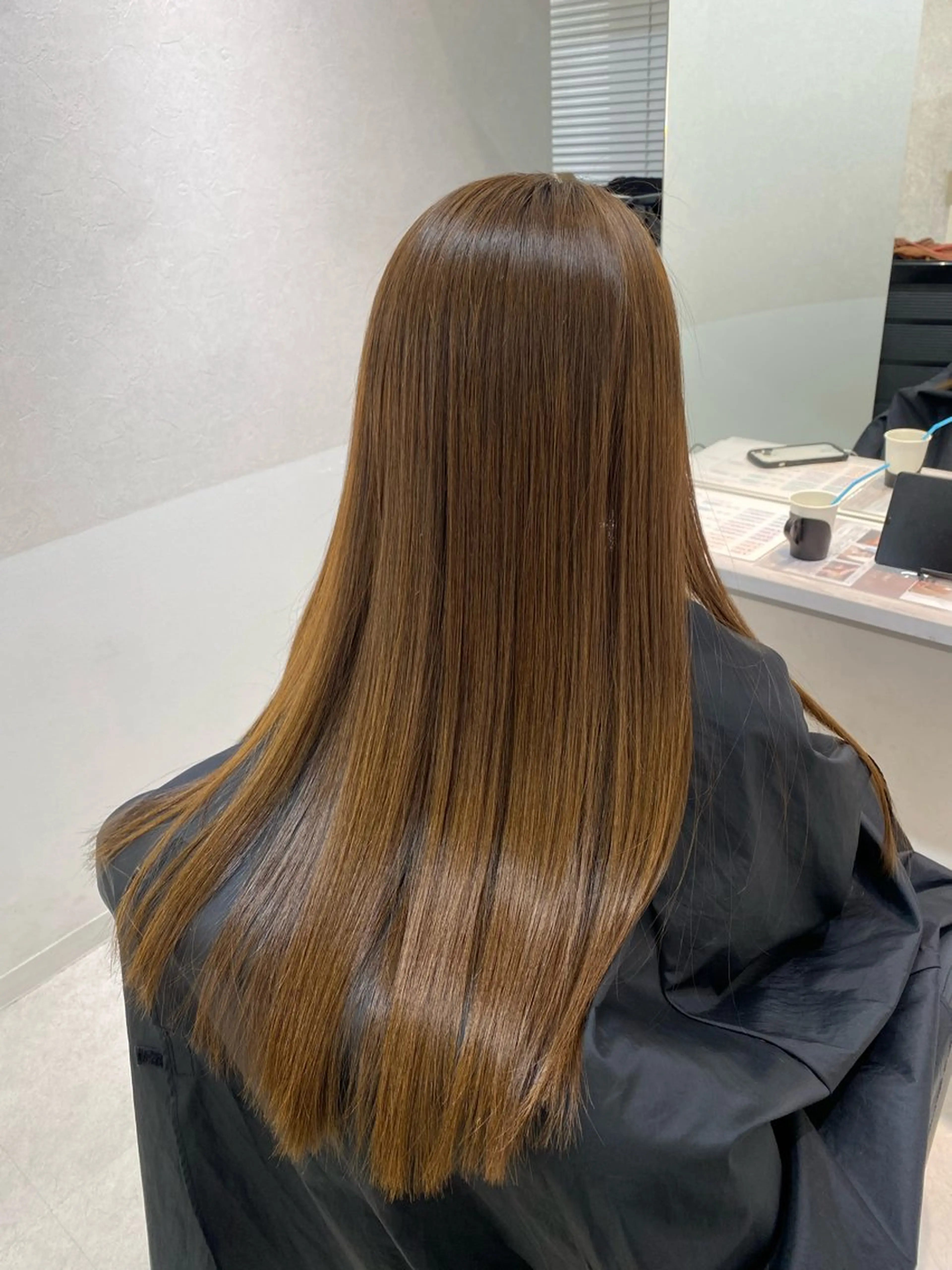 カット+クオライン縮毛矯正+トリートメント¥14500→¥13500の写真