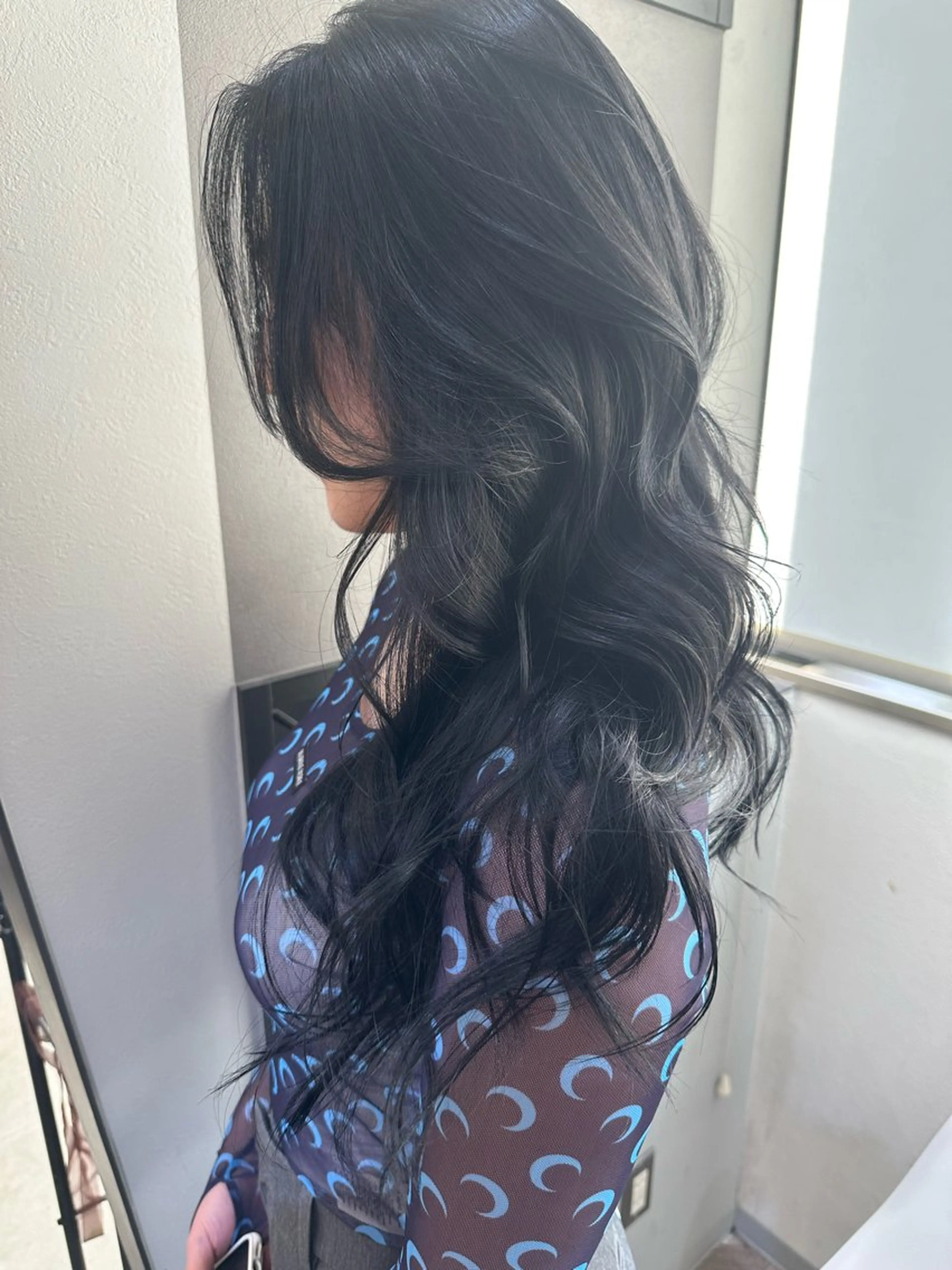 ロング カラー ロング カット ヘアカラー トリートメント AiM エイム　韓国レイヤーのヘアスタイル