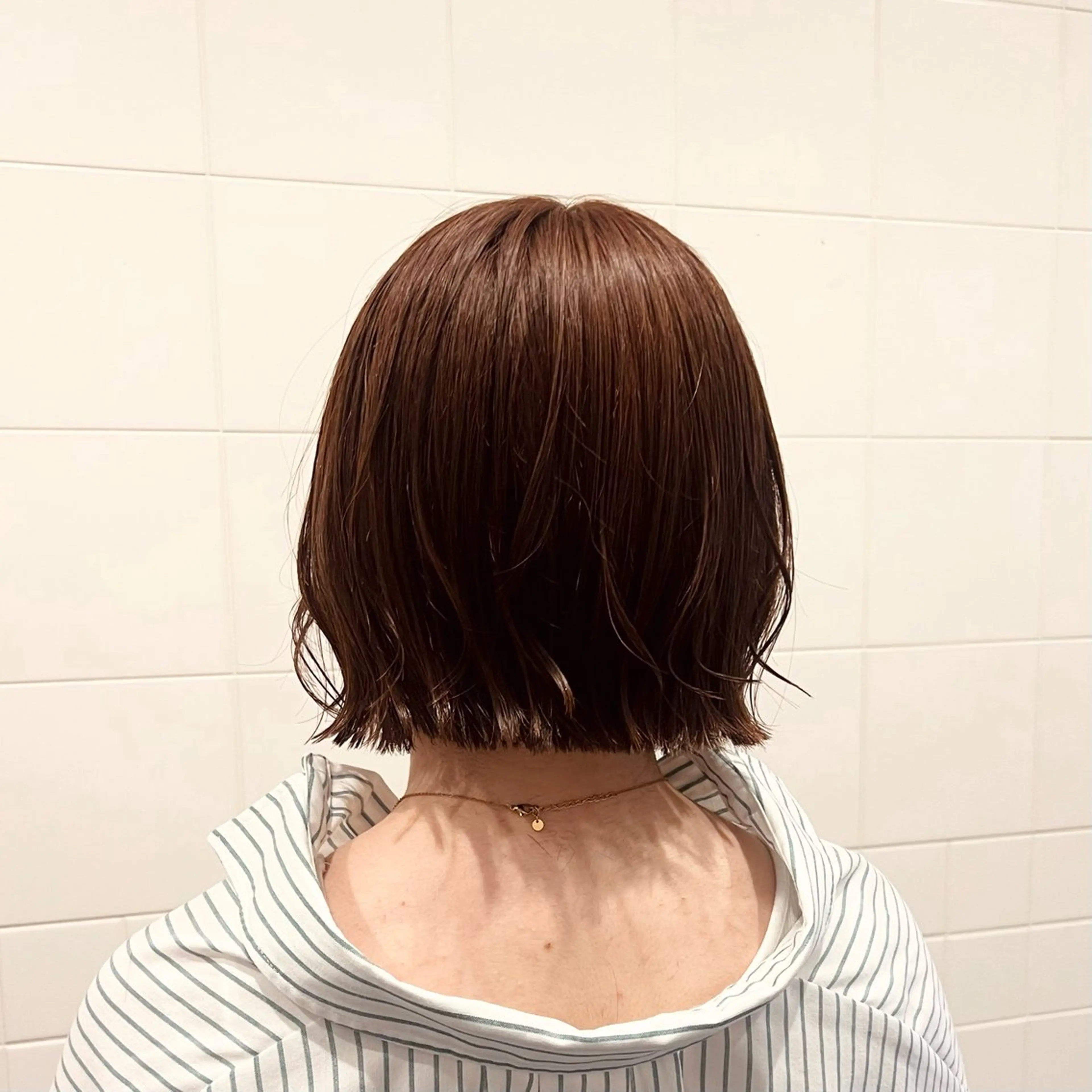ショート カラー ブラウンカラー オレンジ オレンジブラウン ボブ honen RUKAのヘアスタイル