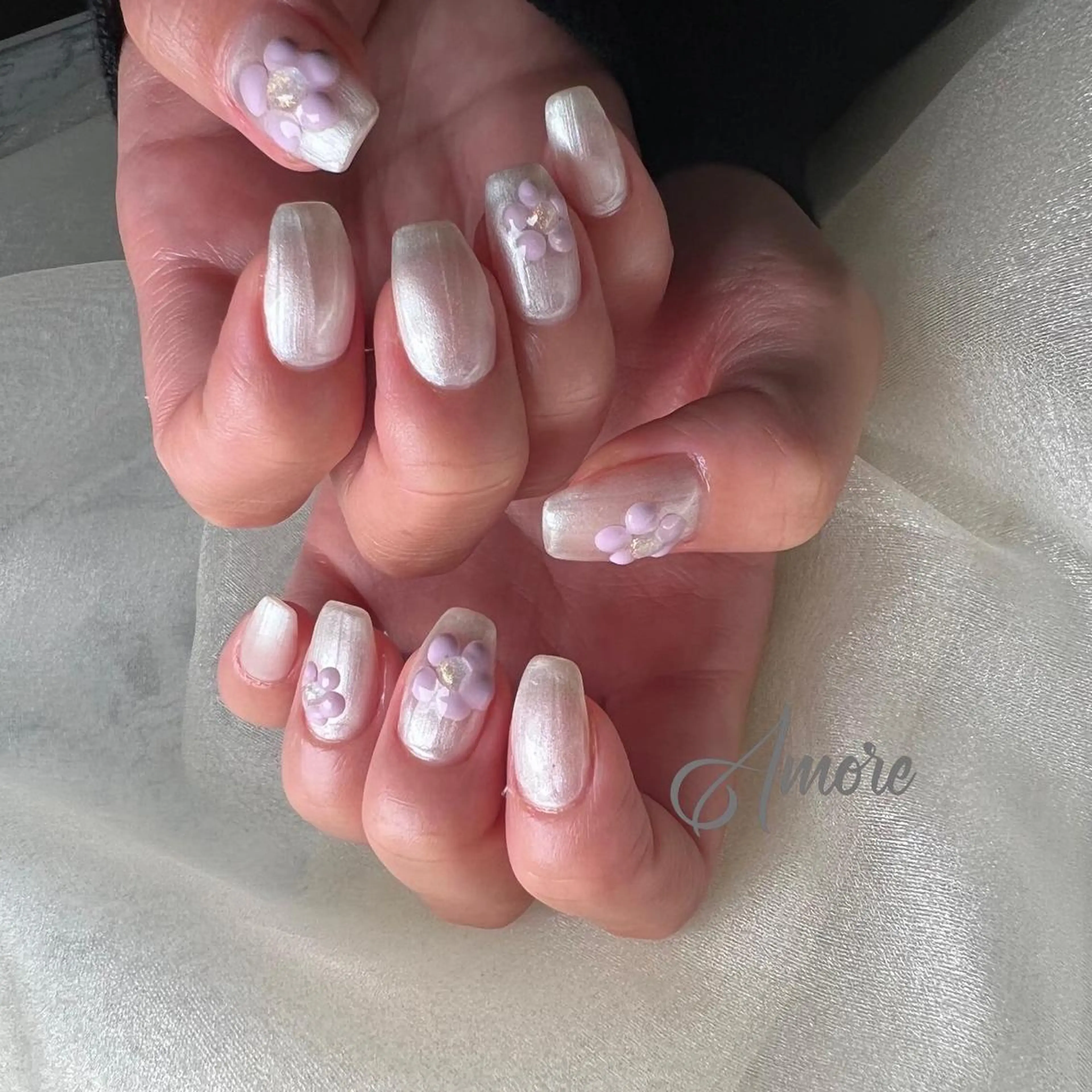 ネイル ジェルネイル ミラーネイル オフィスネイル パラジェル You kyehwaのネイルデザイン