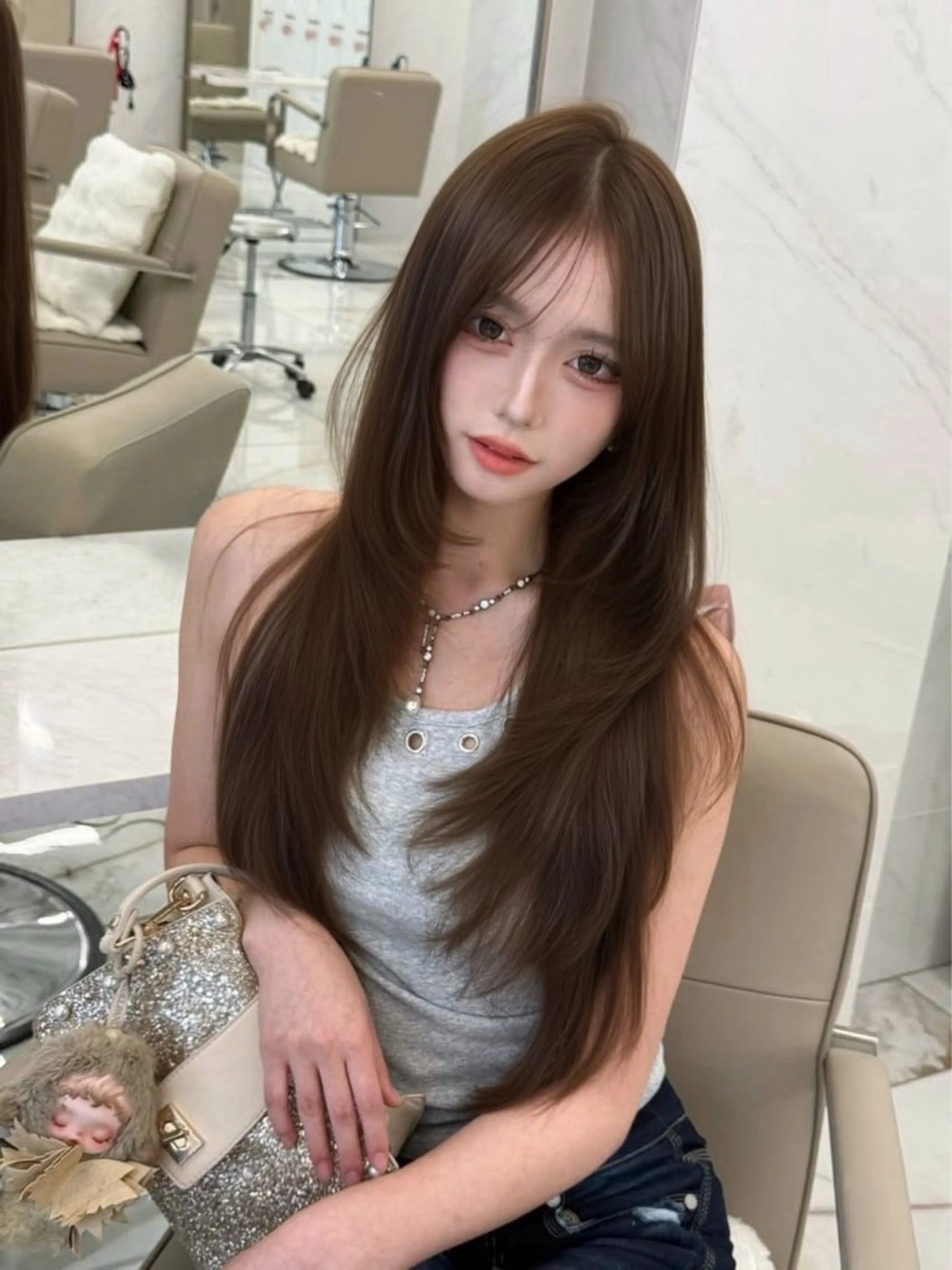 ロング 韓国風ヘア kiti Sakaeのヘアスタイル