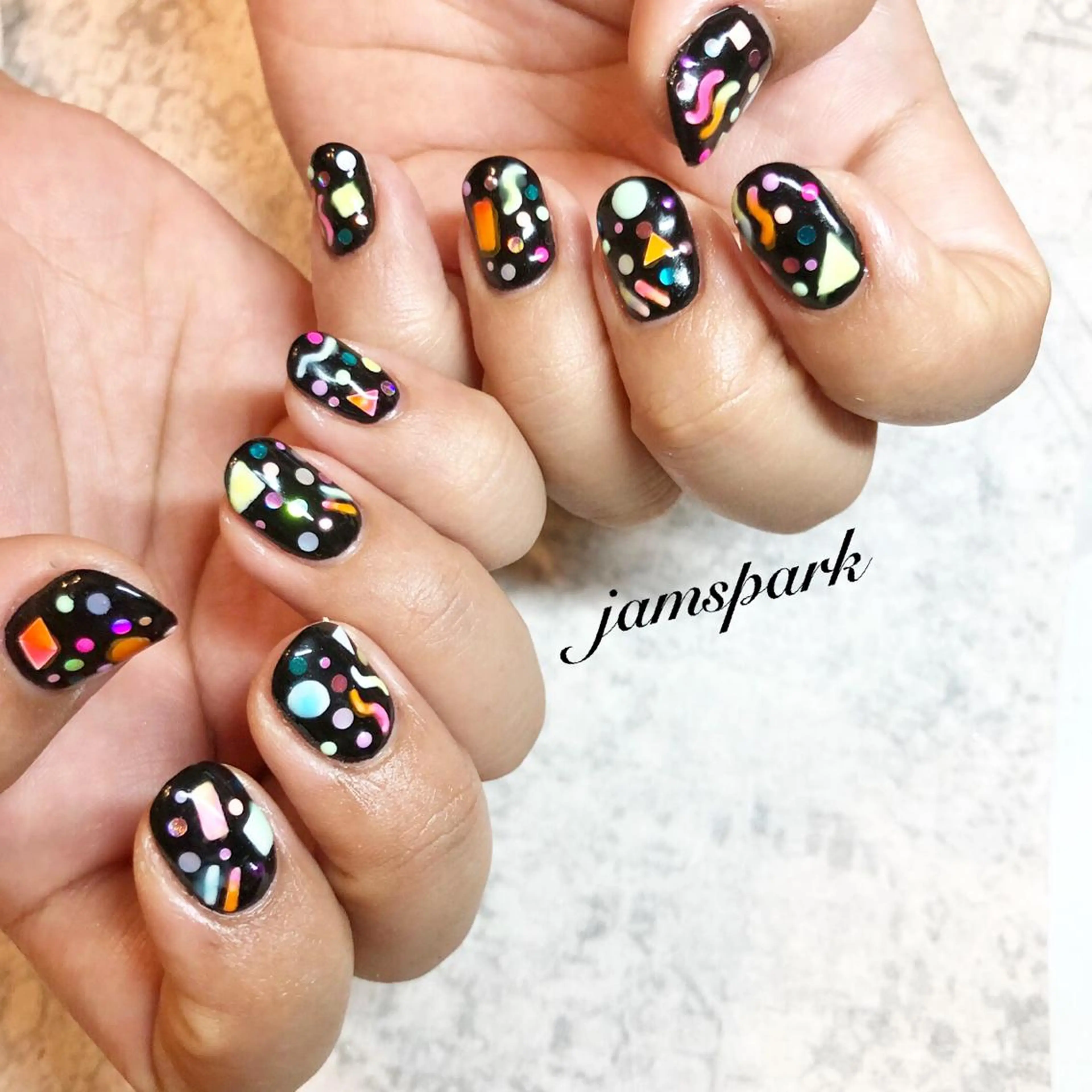 ネイル アートネイル ホログラムネイル ニュアンスネイル ハンドネイル jamspark ✨のネイルデザイン