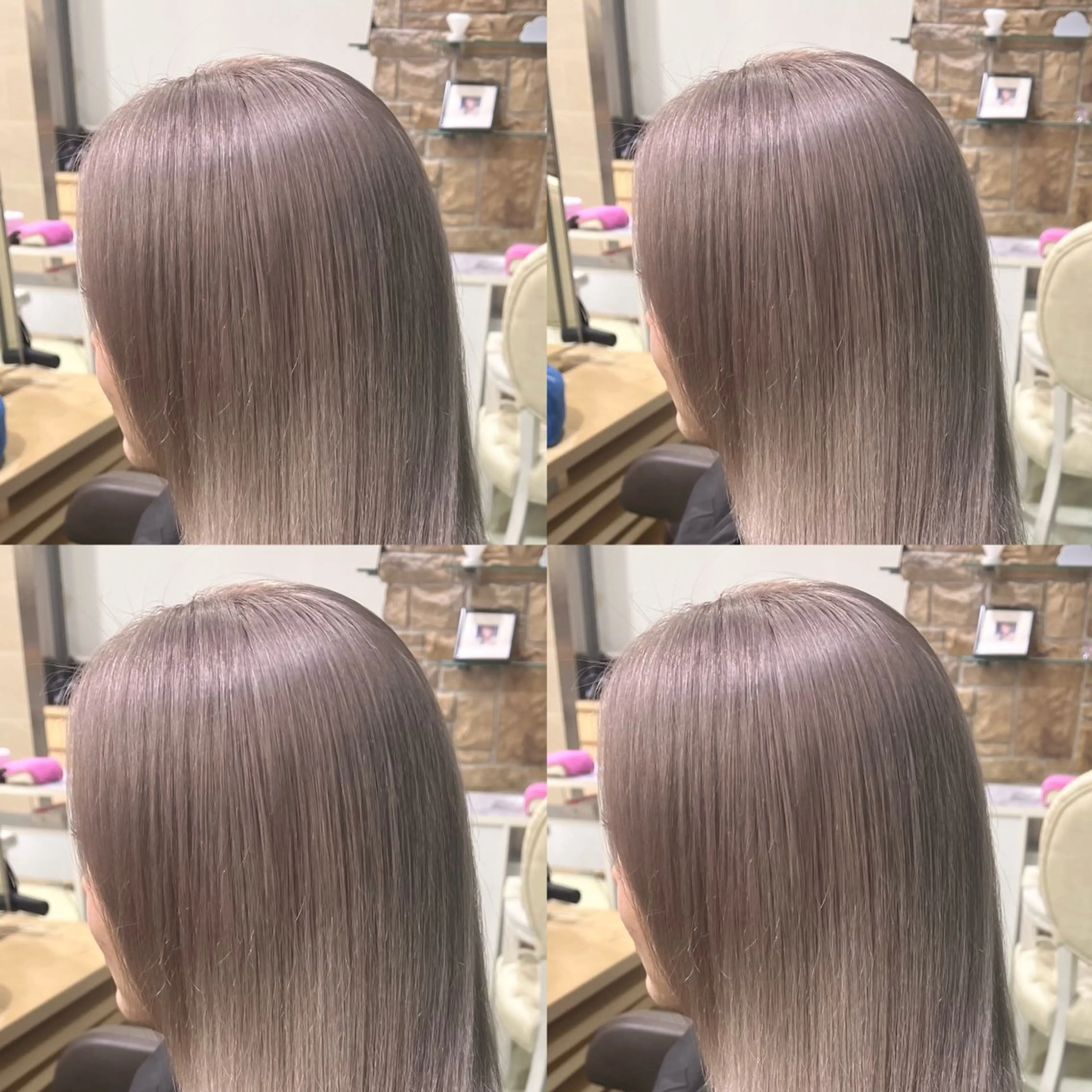 セミロング ヘアカラー トリートメント 海外girl🤎 透明感ベージュmaoのヘアスタイル