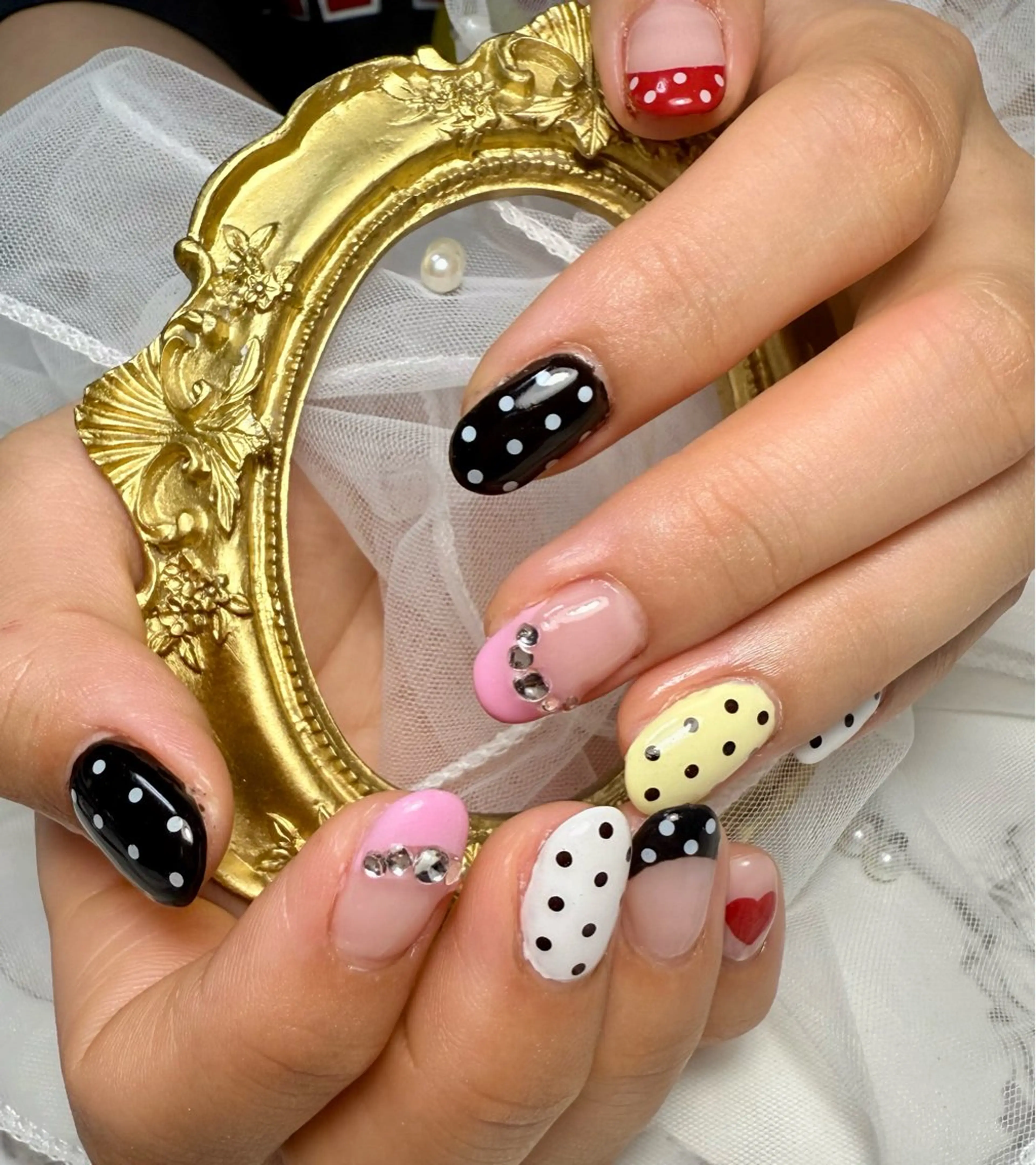 ネイル アートネイル フレンチネイル ガラスフレンチ 氷ネイル・うるうるネイル キラキラネイル M.N_ nailのネイルデザイン