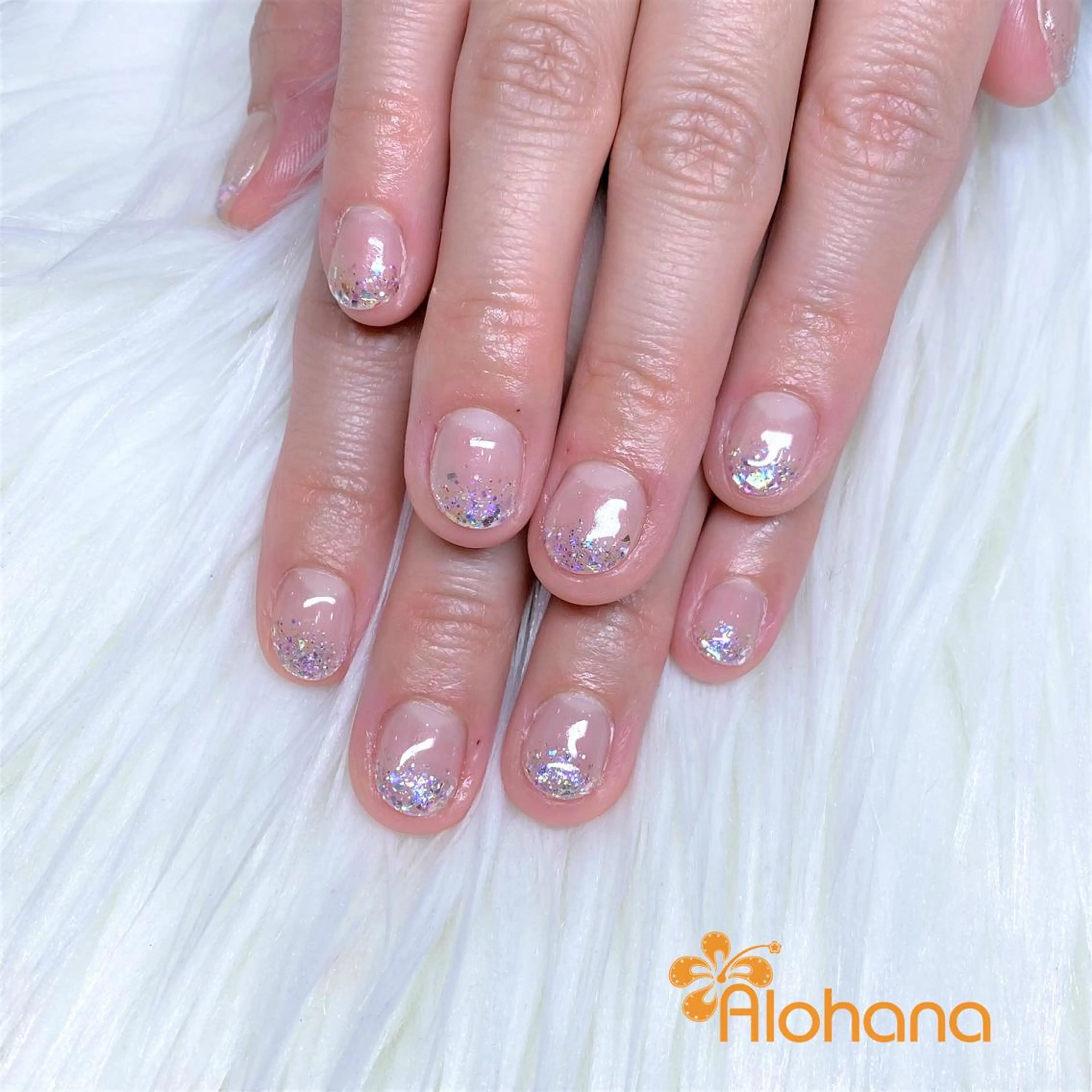 ネイル グラデーション ラメ(グリッター) ラメグラデーション ハンドネイル Alohana所属・Alohana Minaのネイルデザイン