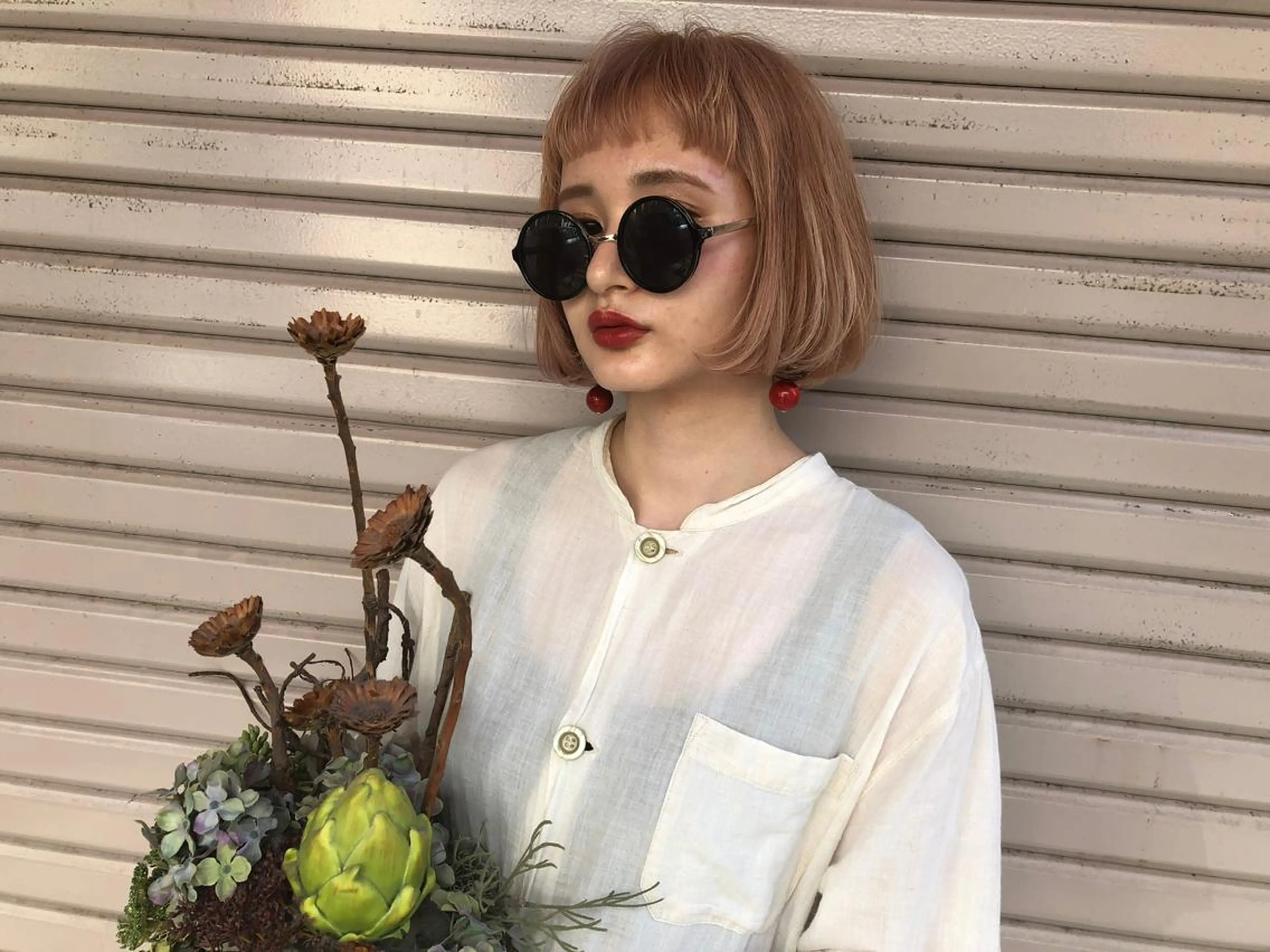 ショート カラー ショート/ボブ専門 宮脇美奈/南船場のヘアスタイル