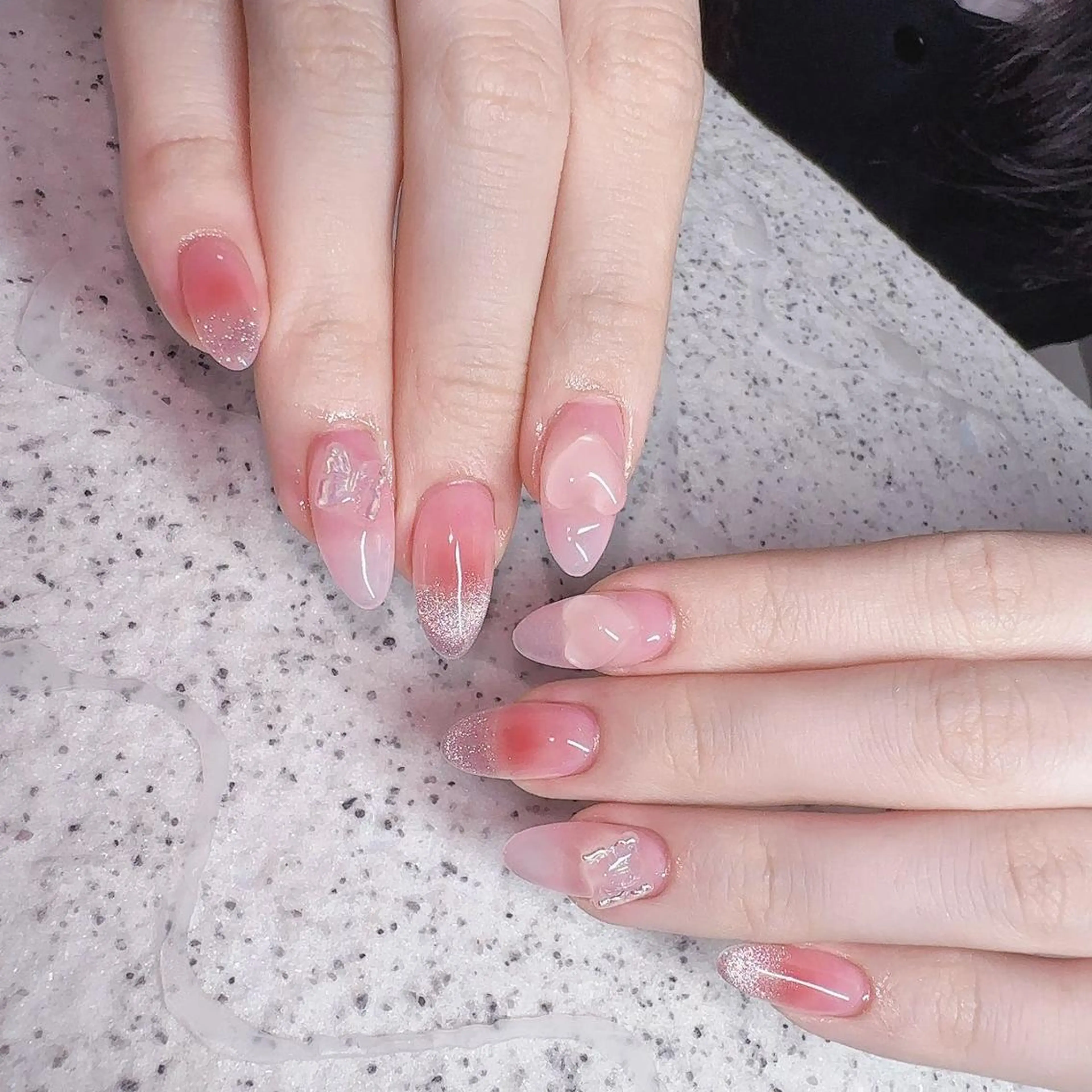 ネイル 長さ出し ネイルチップ Queen's ゆなのネイルデザイン