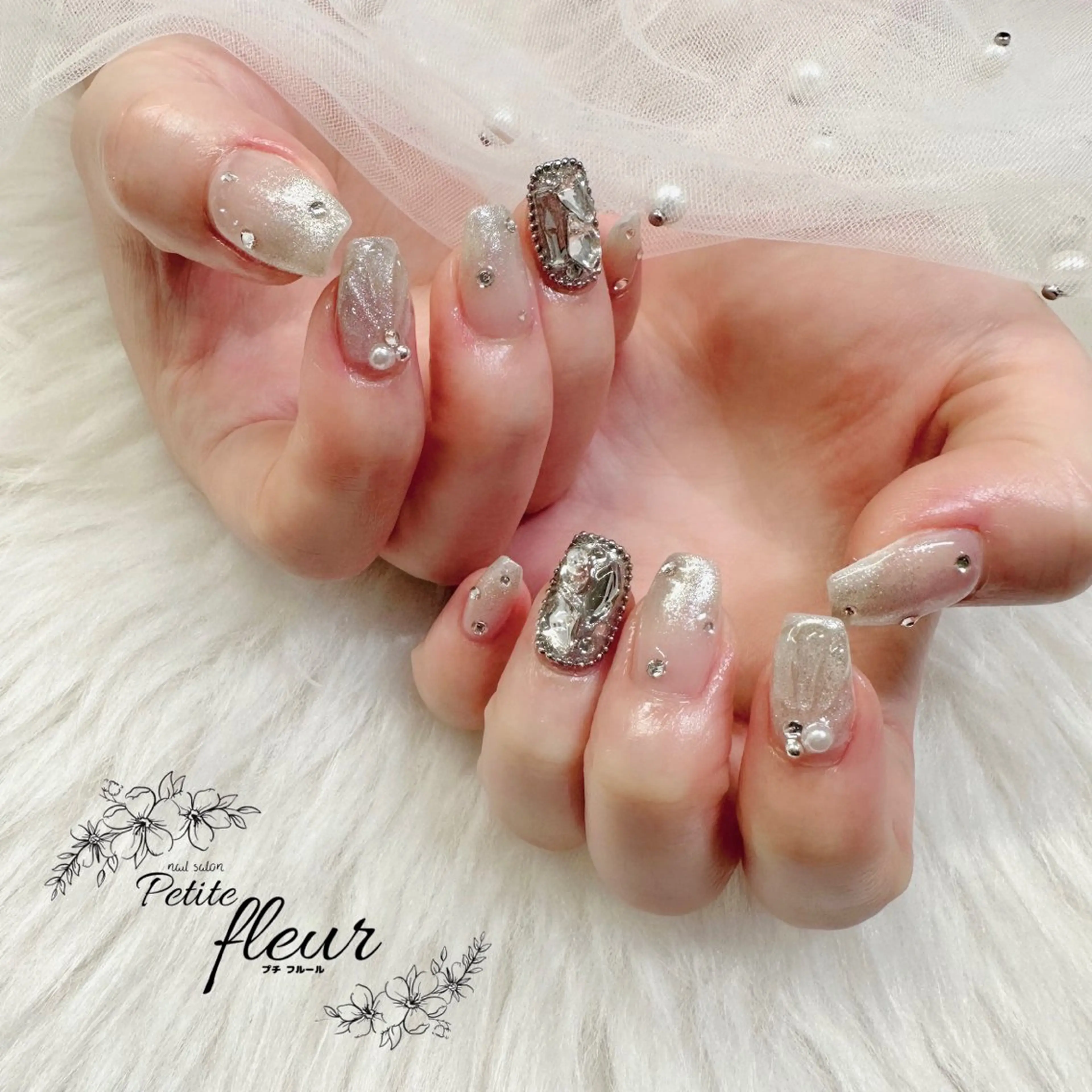 ネイル グラデーション マグネットネイル 持ち込み ❁⃘*。Petite fleur❁⃘*りさのネイルデザイン