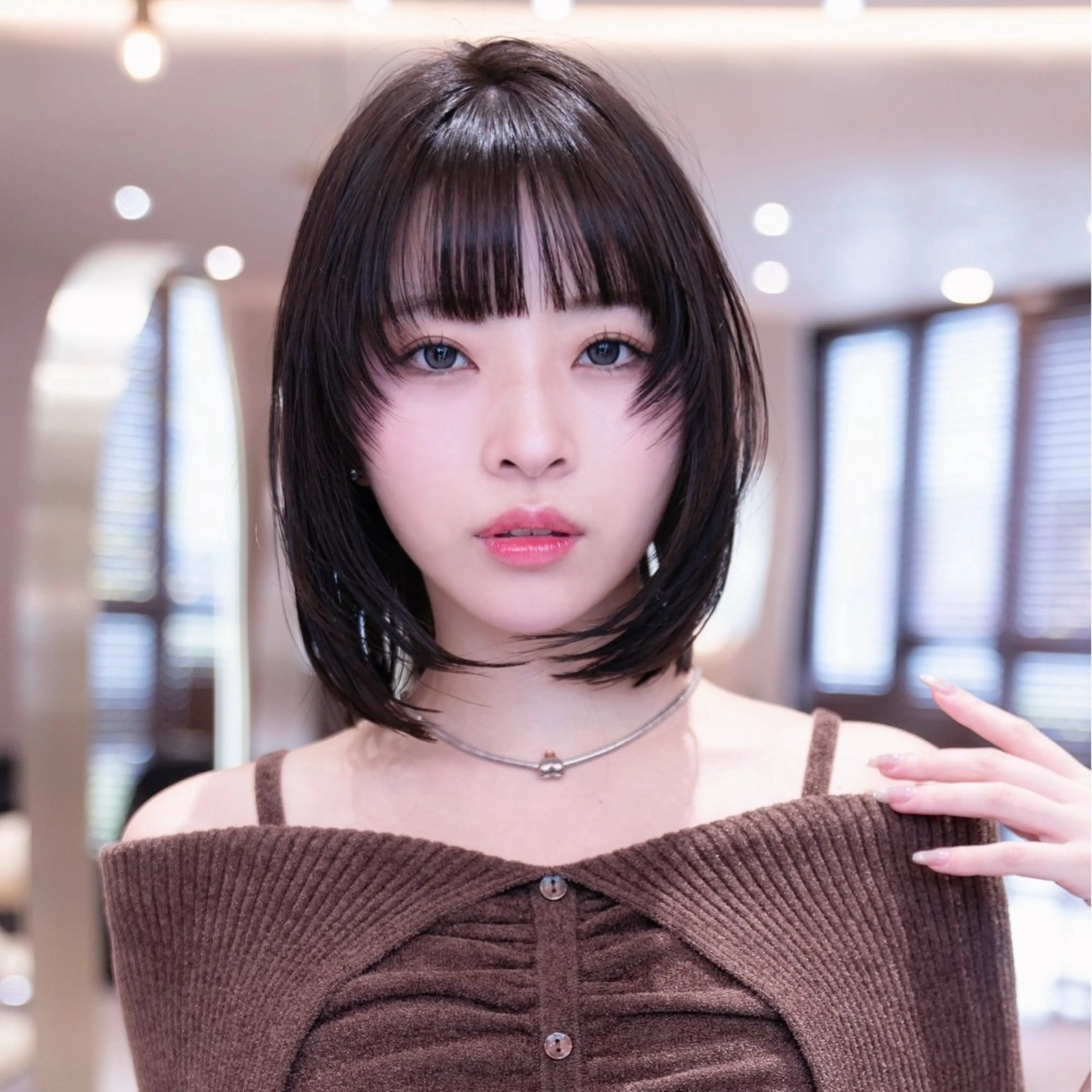 ショート カラー カット ヘアカラー トリートメント 渋谷／タッセルボブ ／顔周り/加邊凌也のヘアスタイル