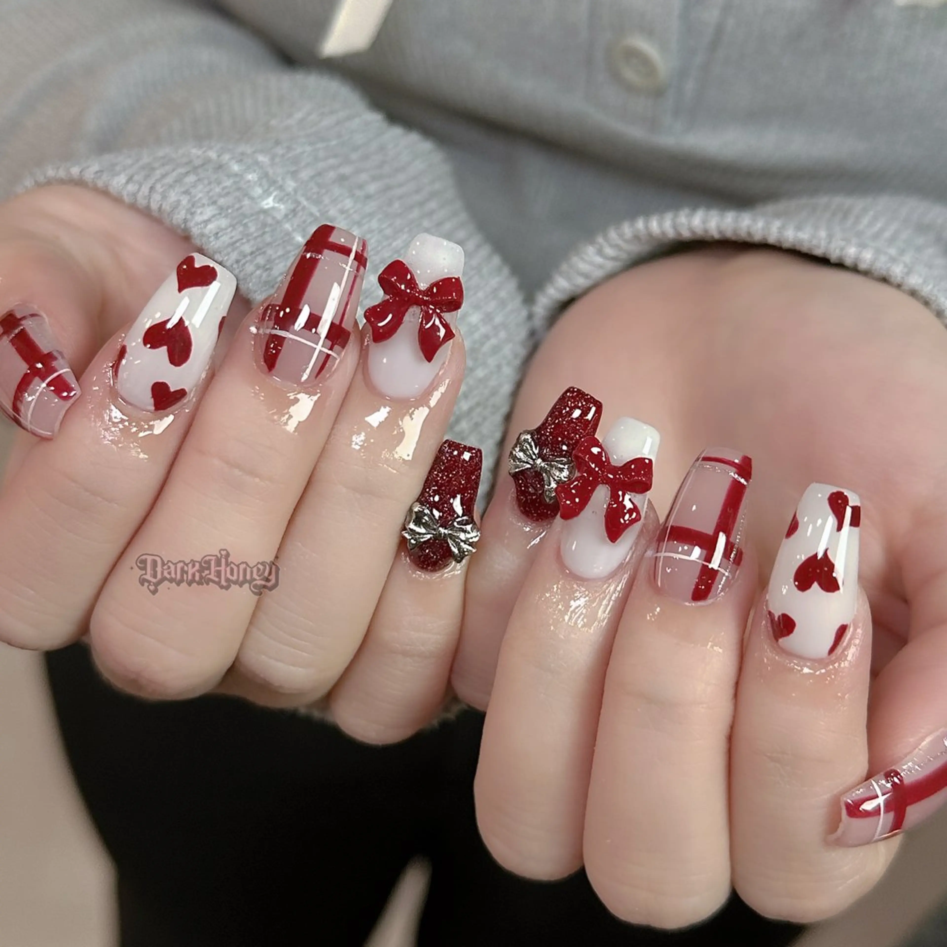 自爪✨🎀ややゴージャスアートやり放題（韓国風/バレエコア/ガーリー）¥9900の写真