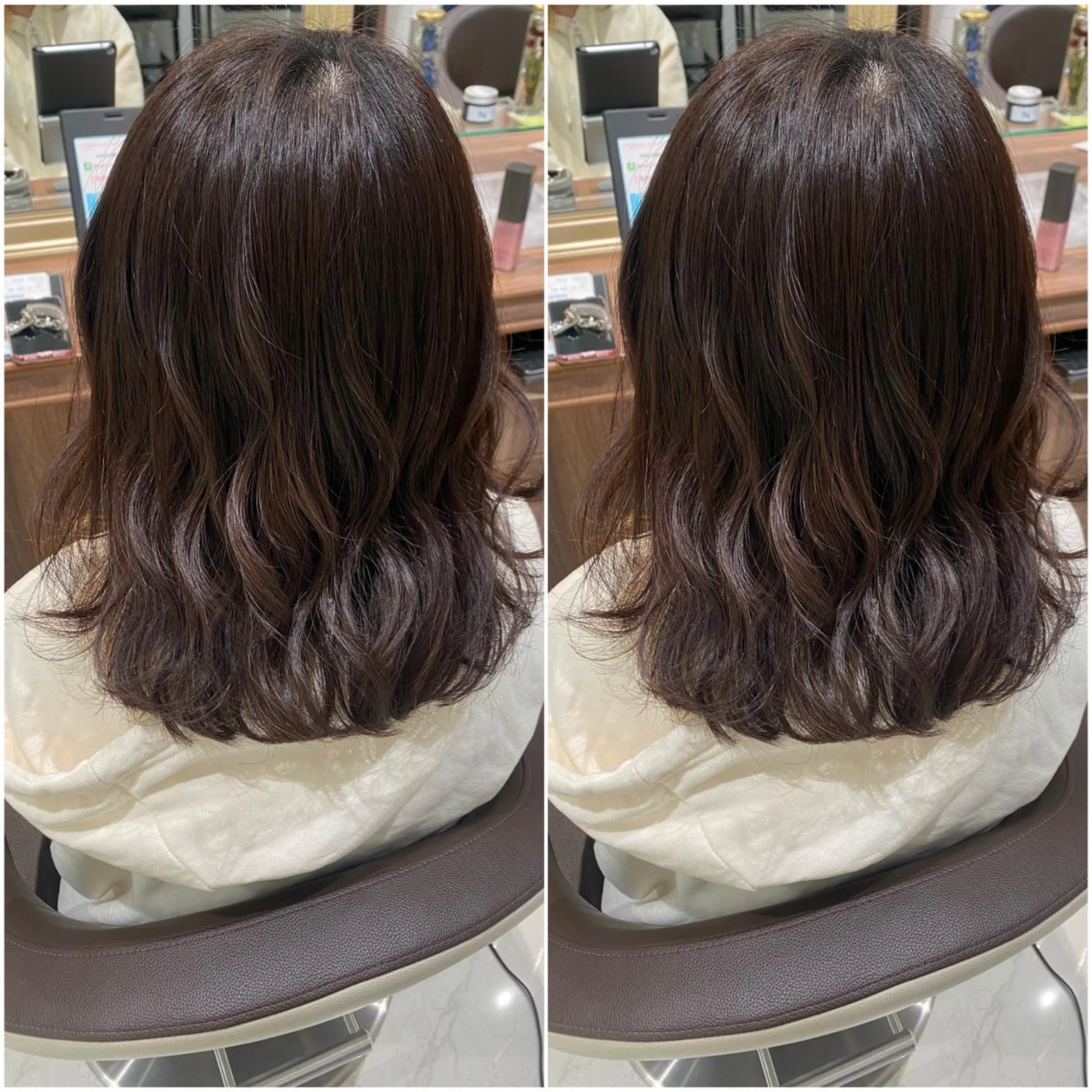 ミディアム 全席個室　暖色カラー Zina松園優香🌸のヘアスタイル