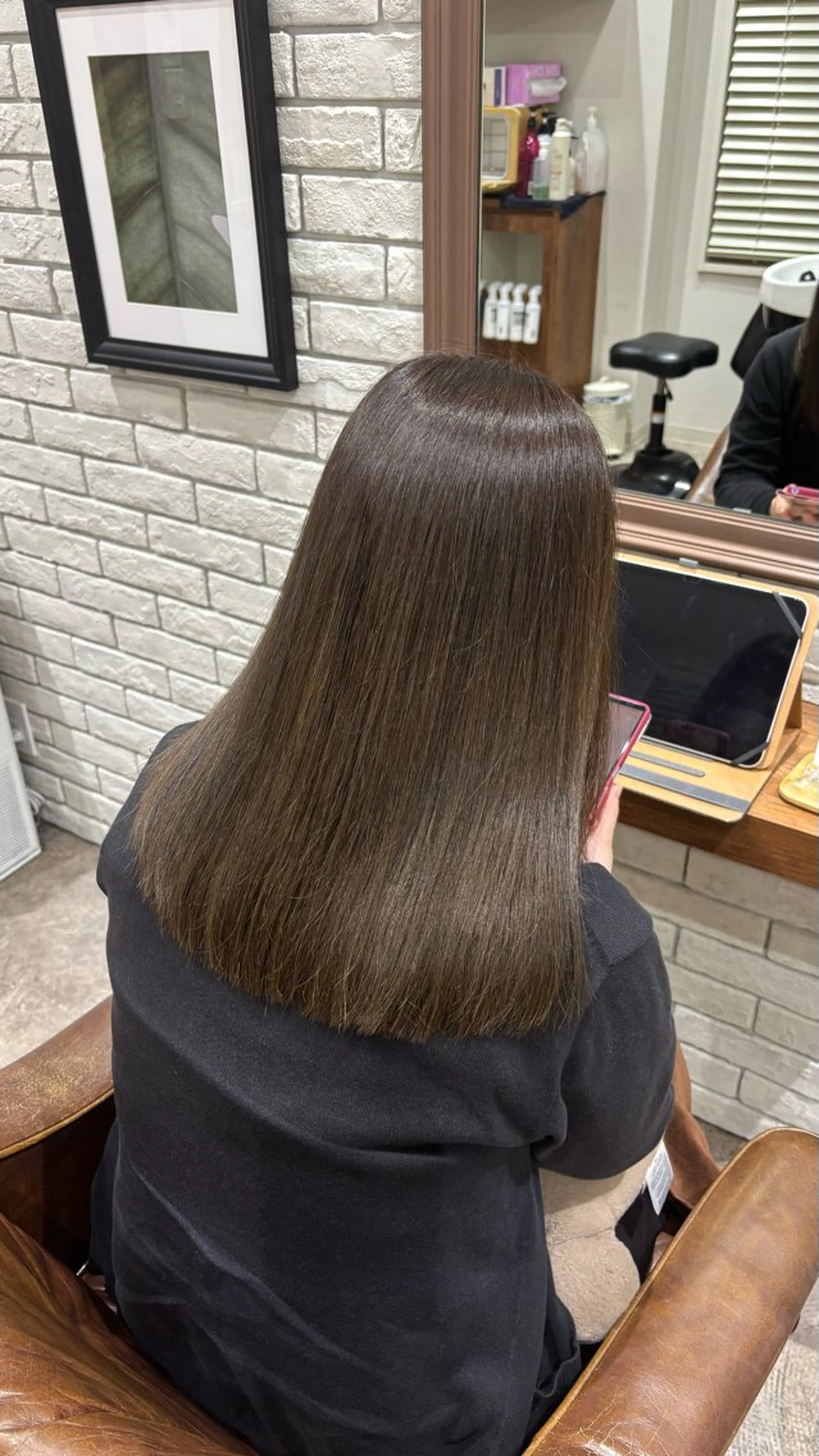 ロング カラー オリーブカラー yu kiのヘアスタイル