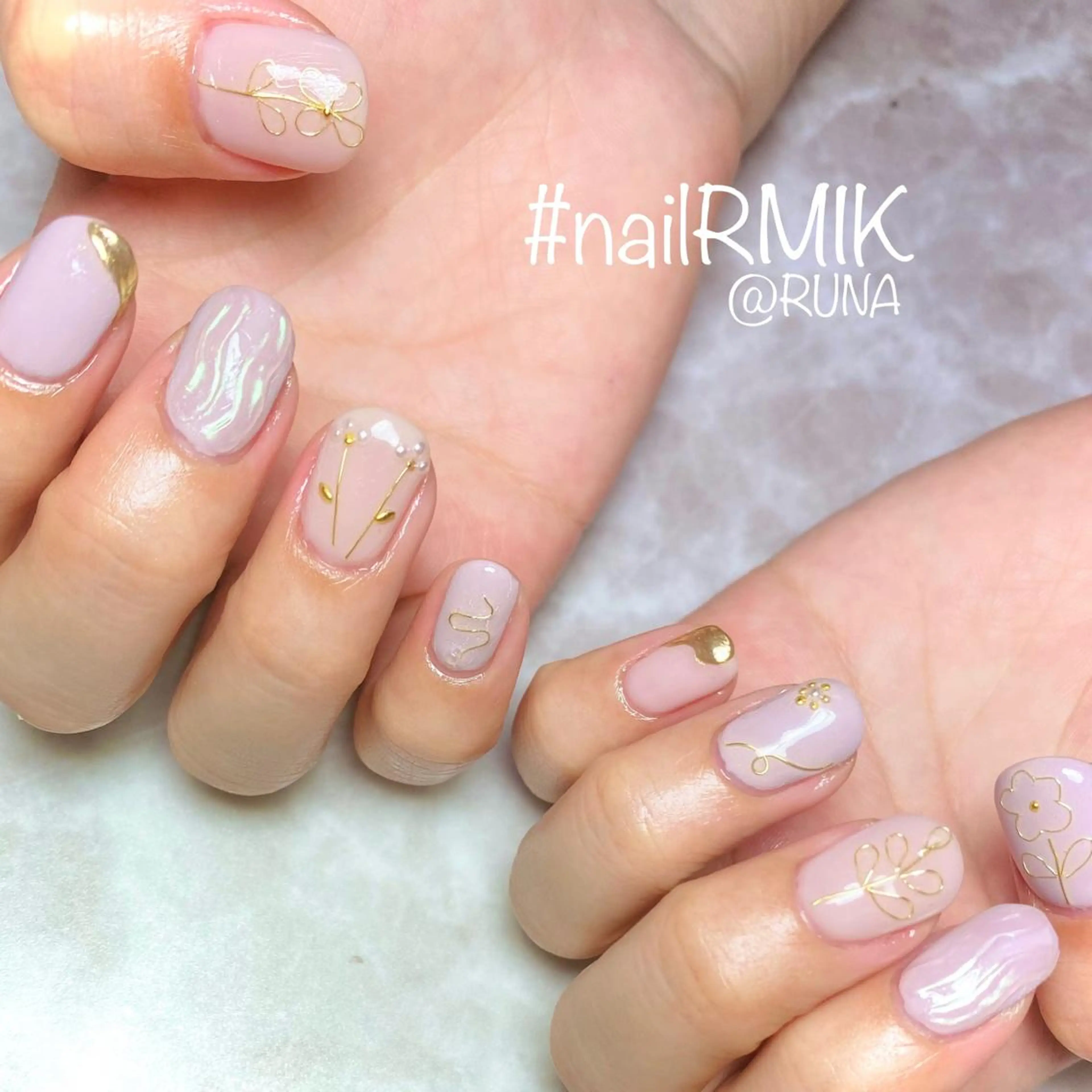 ネイル アートネイル ハンドネイル nailsalon RMIKのネイルデザイン