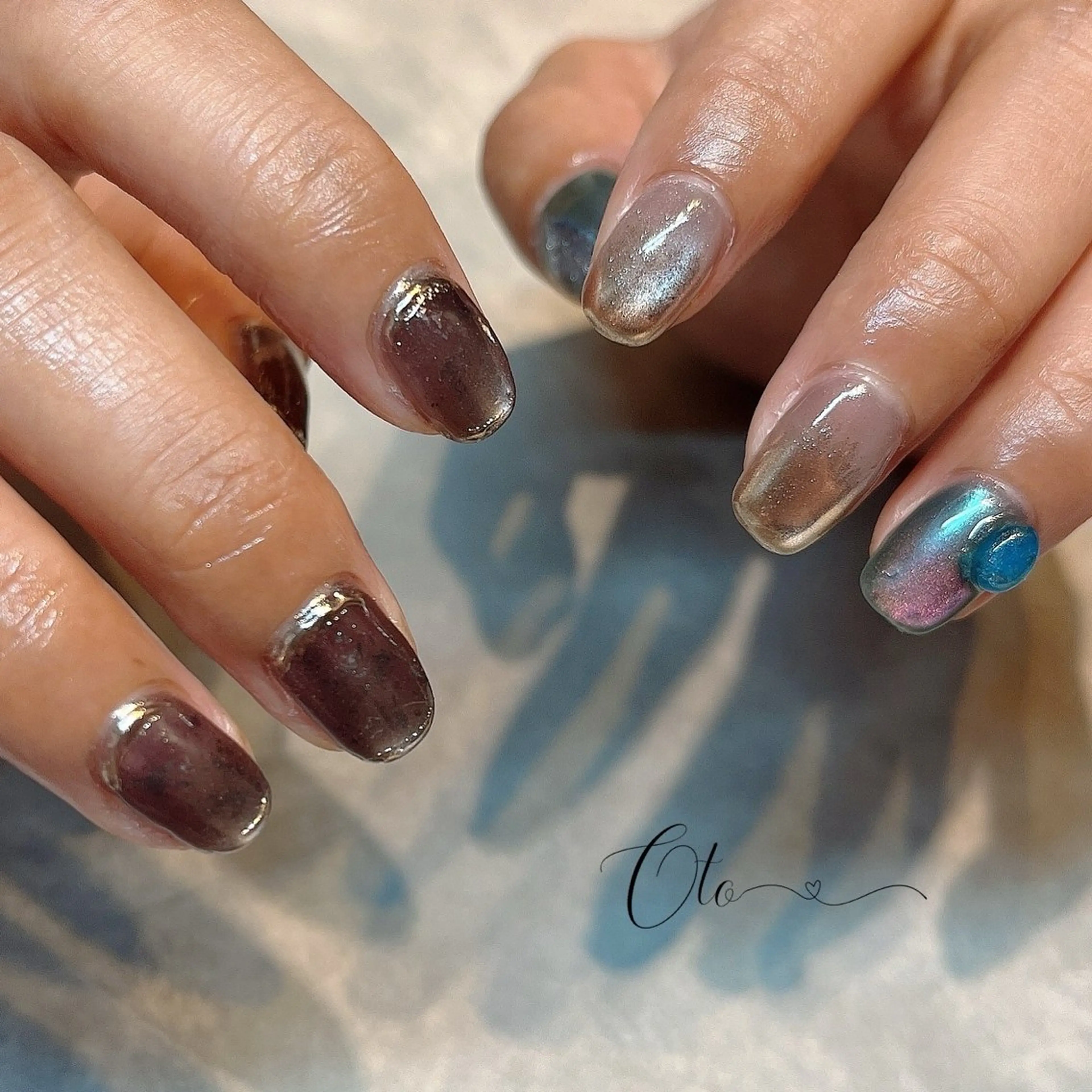 ネイル マグネットネイル ハンドネイル Oto_ megのネイルデザイン