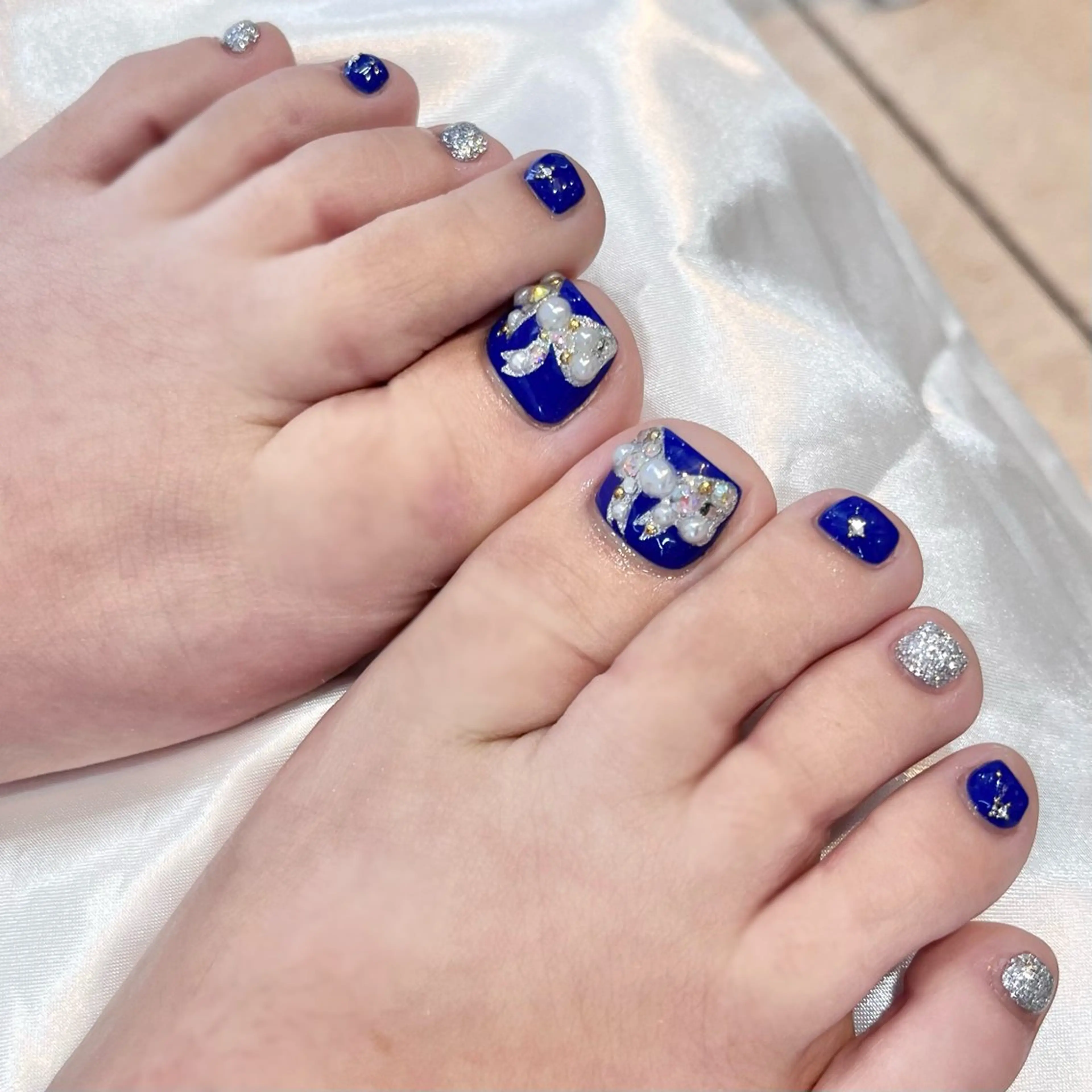 オフ無しfootジェル💅お持ち込みデザインの写真