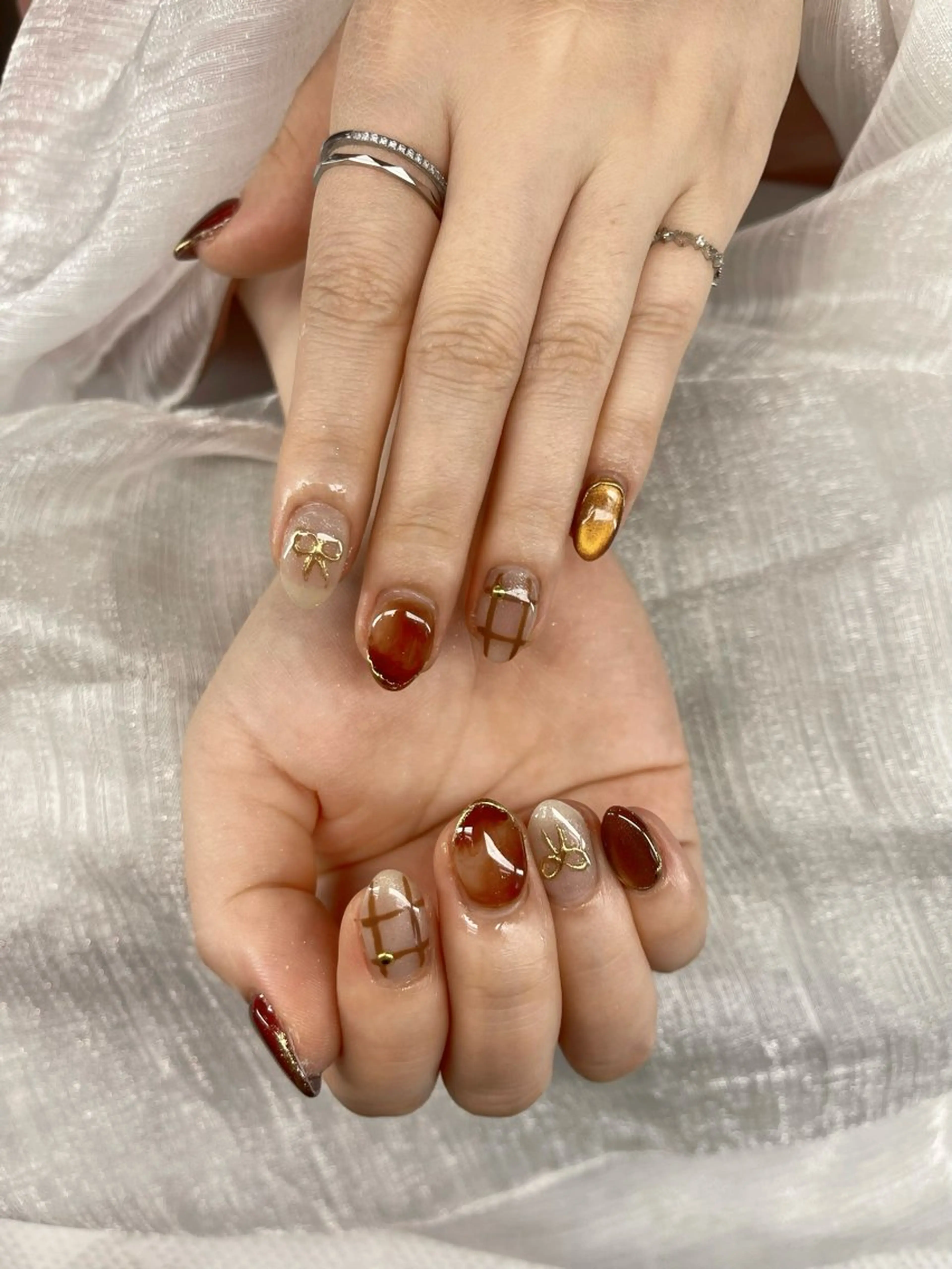 ネイル アートネイル 長さ出し ジェルネイル マグネットネイル ニュアンスネイル ハンドネイル KIM キムのネイルデザイン