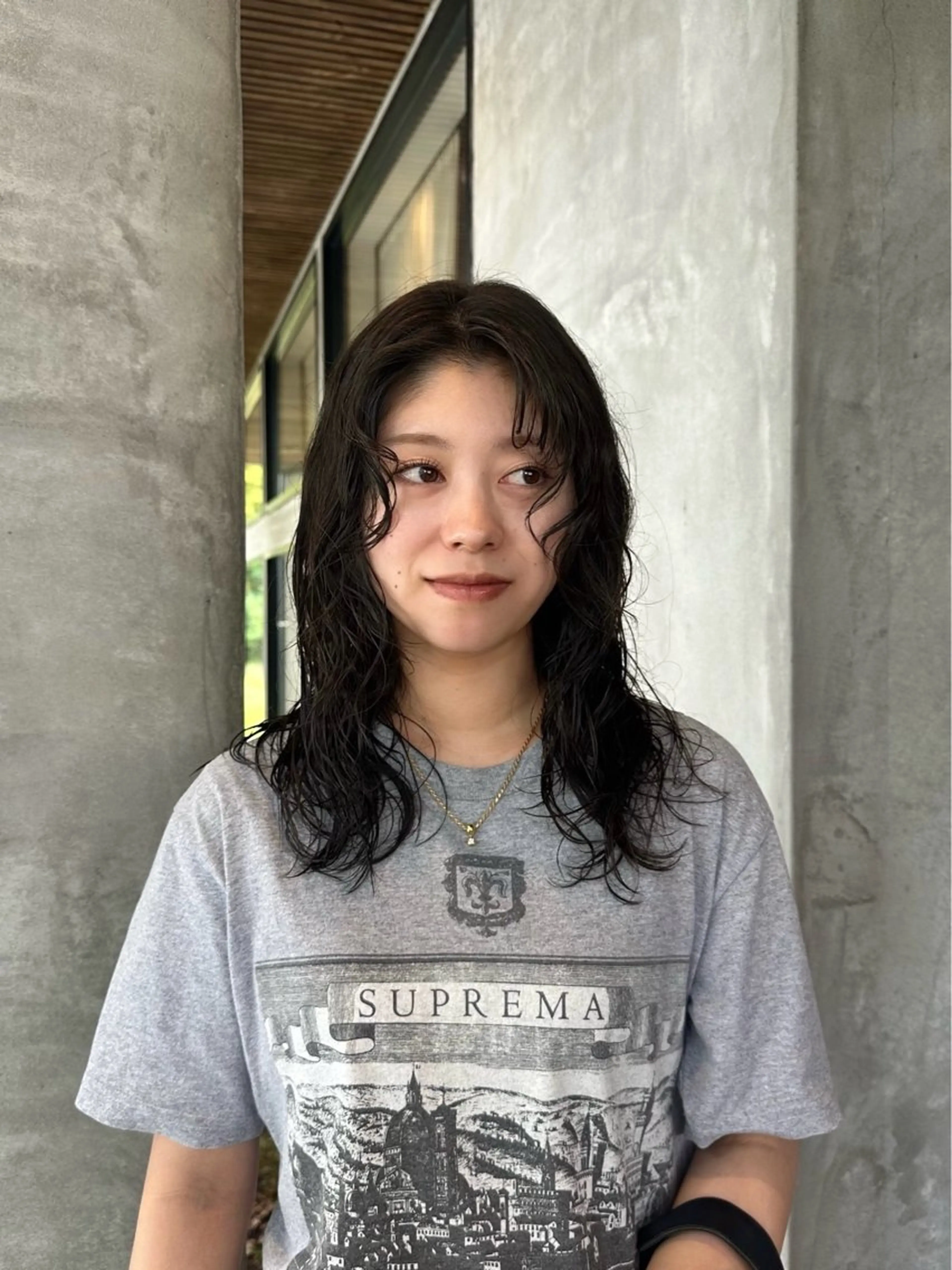 セミロング カラー パーマ カット ヘアカラー Lapis / miyu.のヘアスタイル