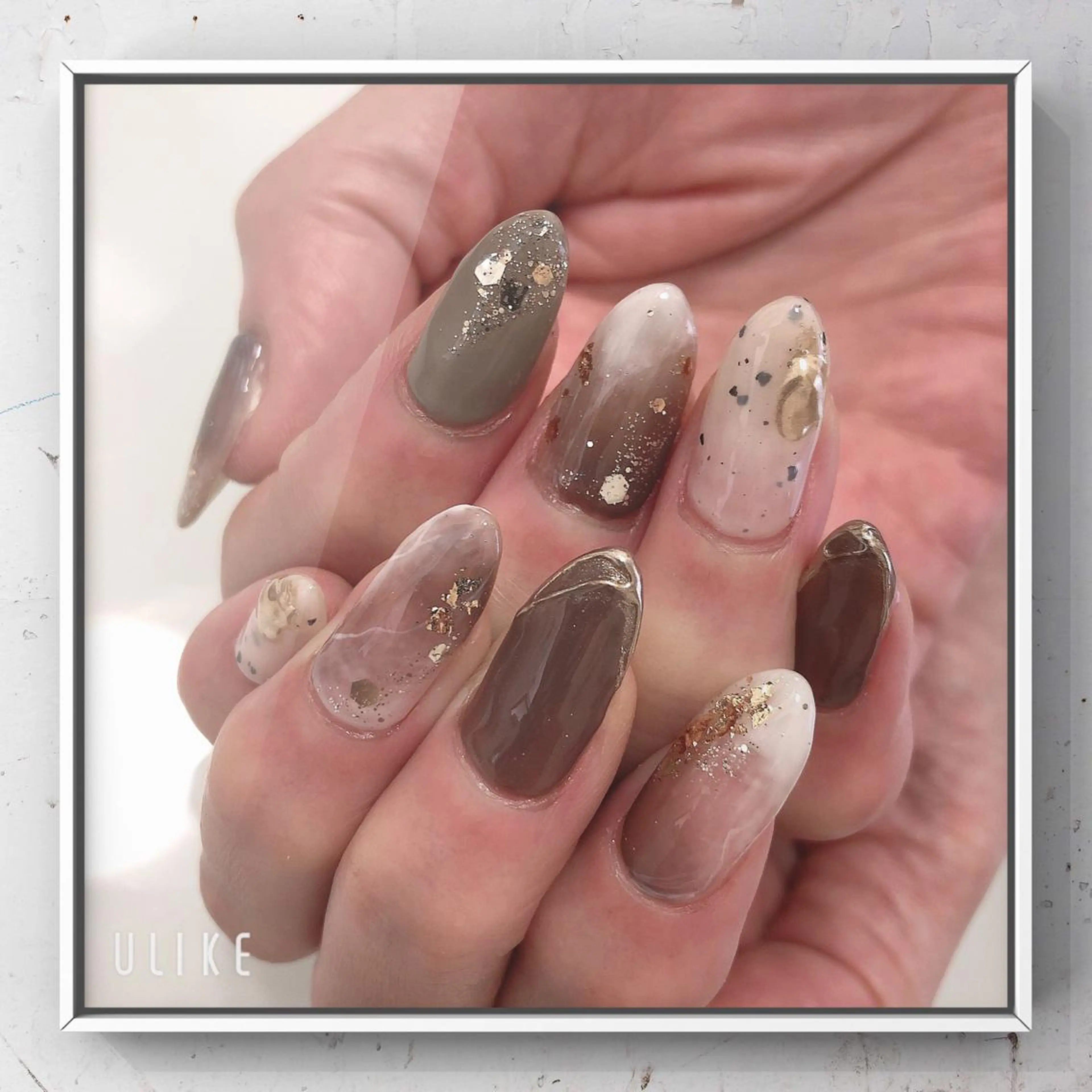 ネイル ジェルネイル 韓国ネイル ミラーネイル 持ち込み ニュアンスネイル Azulsou 廣川愛のネイルデザイン