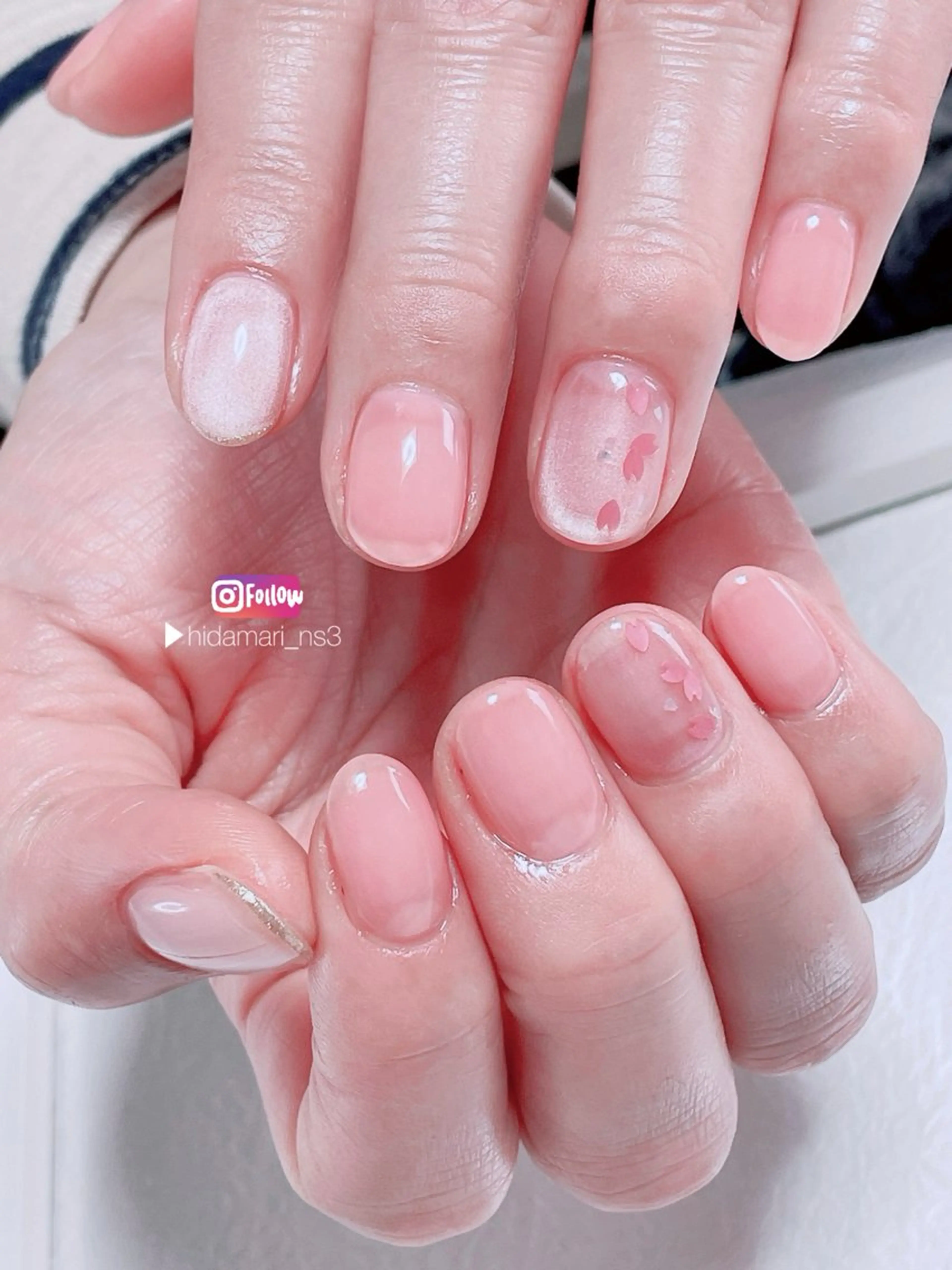 ネイル 桜ネイル 持ち込み ハンドネイル NailSalon ひだまりのネイルデザイン