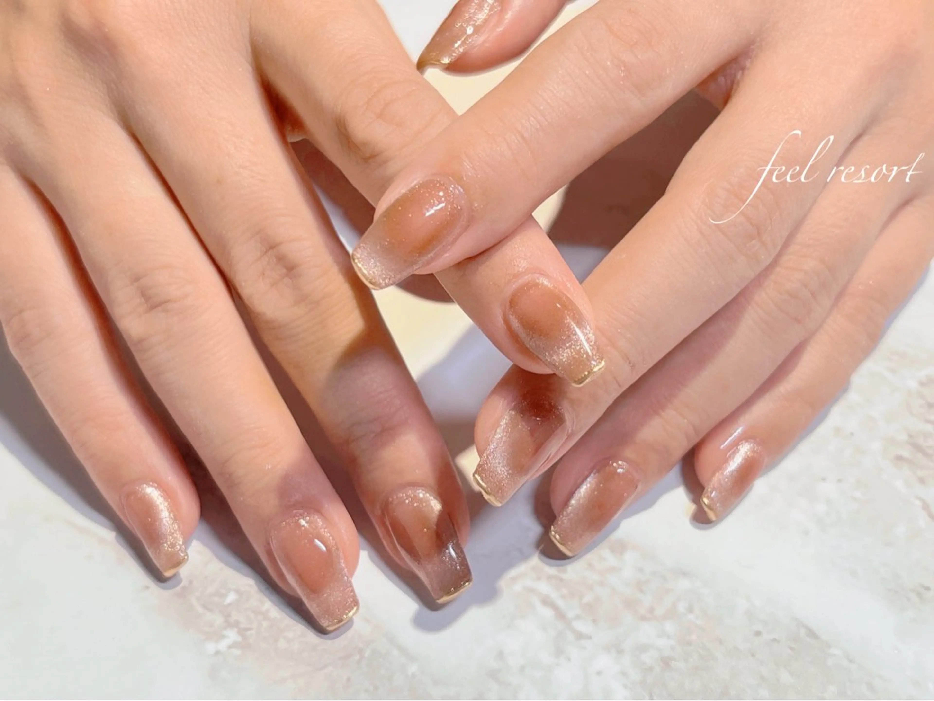 ネイル 長さ出し フットネイル フレンチネイル ジェルネイル ガラスフレンチ ハンドネイル Lien（リアン） 銀座駅6分のネイルデザイン