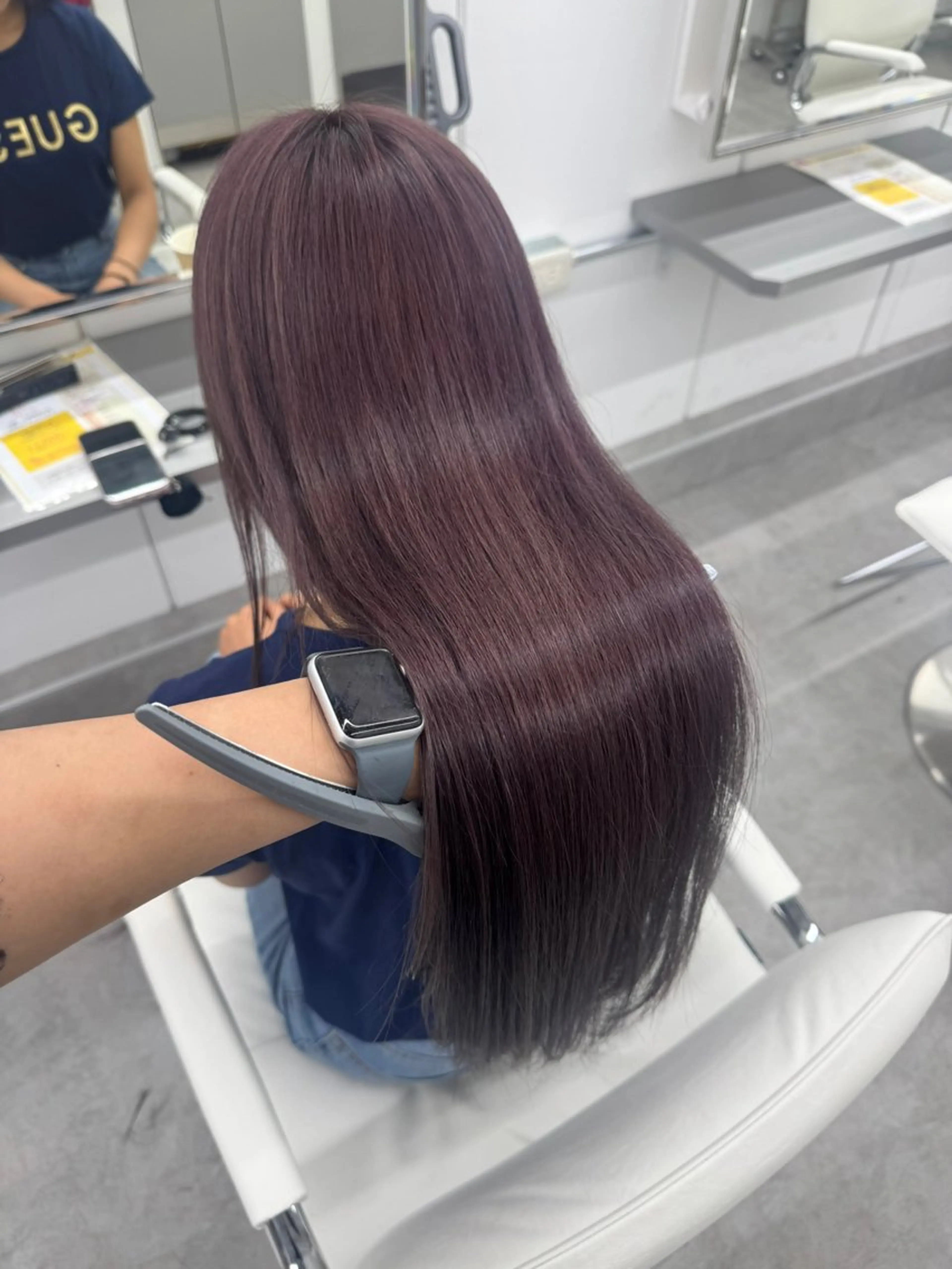 ロング カラー ブリーチ カット ヘアカラー 🕯コバ/レイヤー/ 透明感/縮毛🕯のヘアスタイル