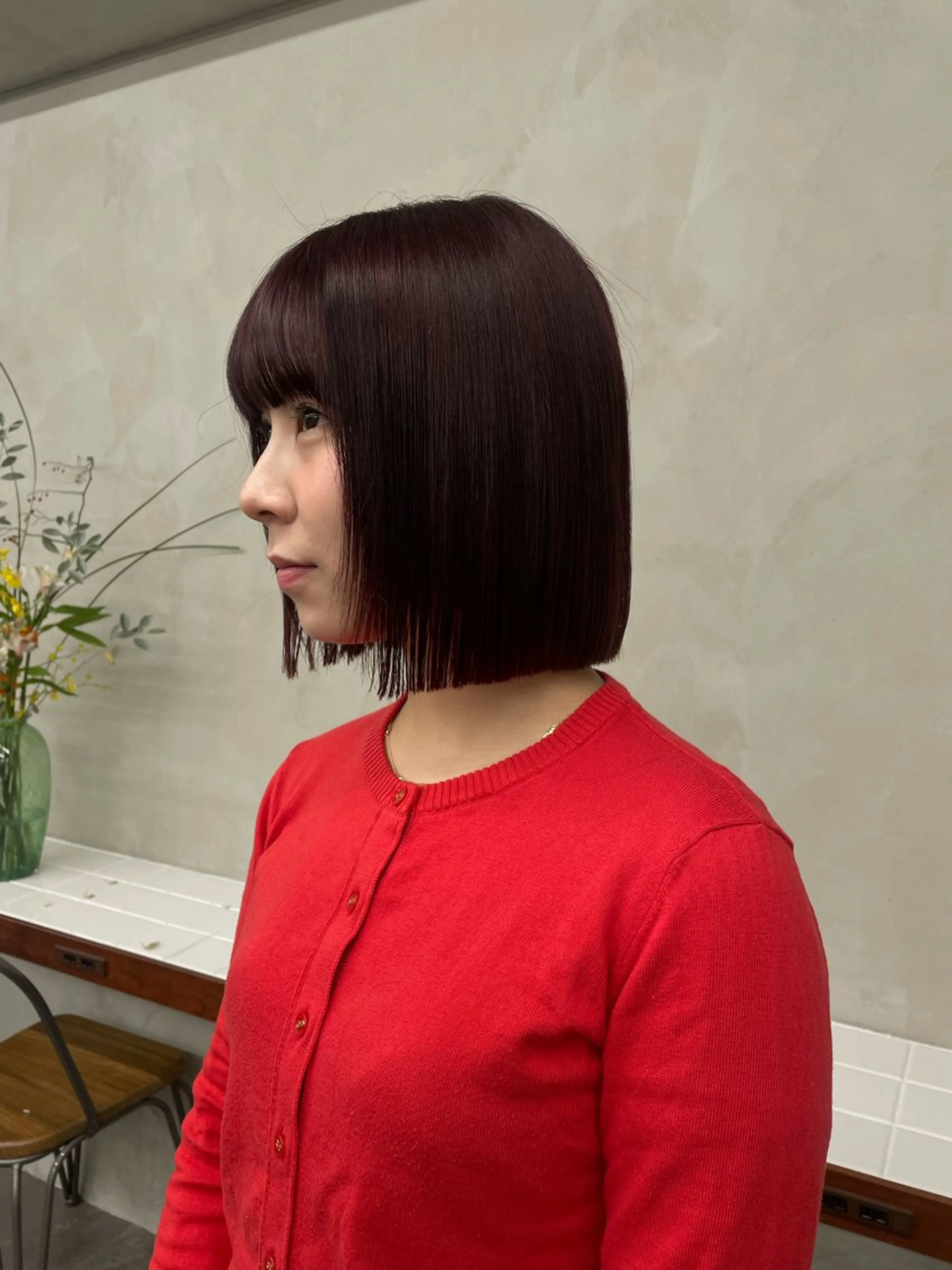 ミディアム 似合わせカット/ ハイトーン/aoiのヘアスタイル