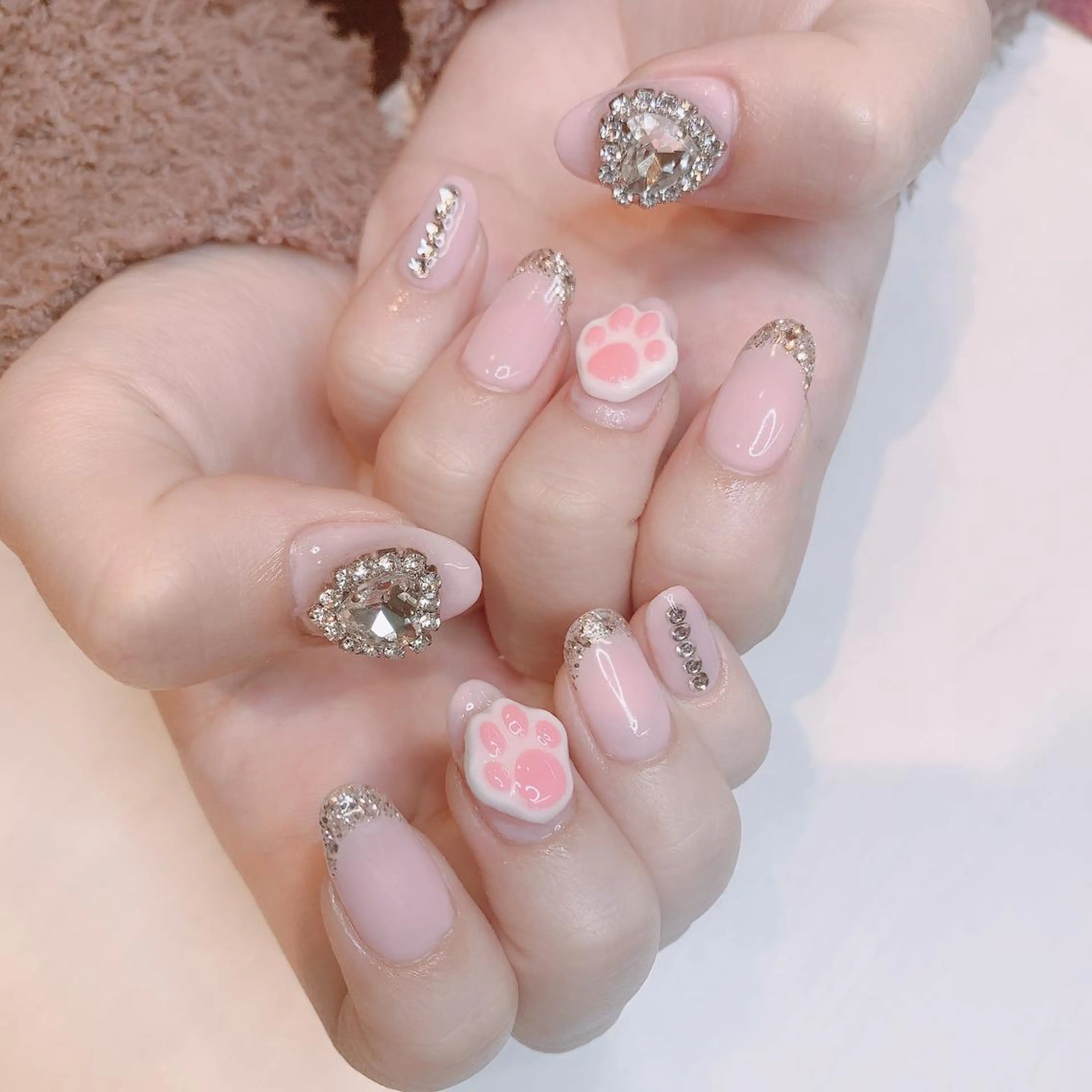 ネイル ストーンネイル ハンドネイル フットネイル Adite nailのネイルデザイン