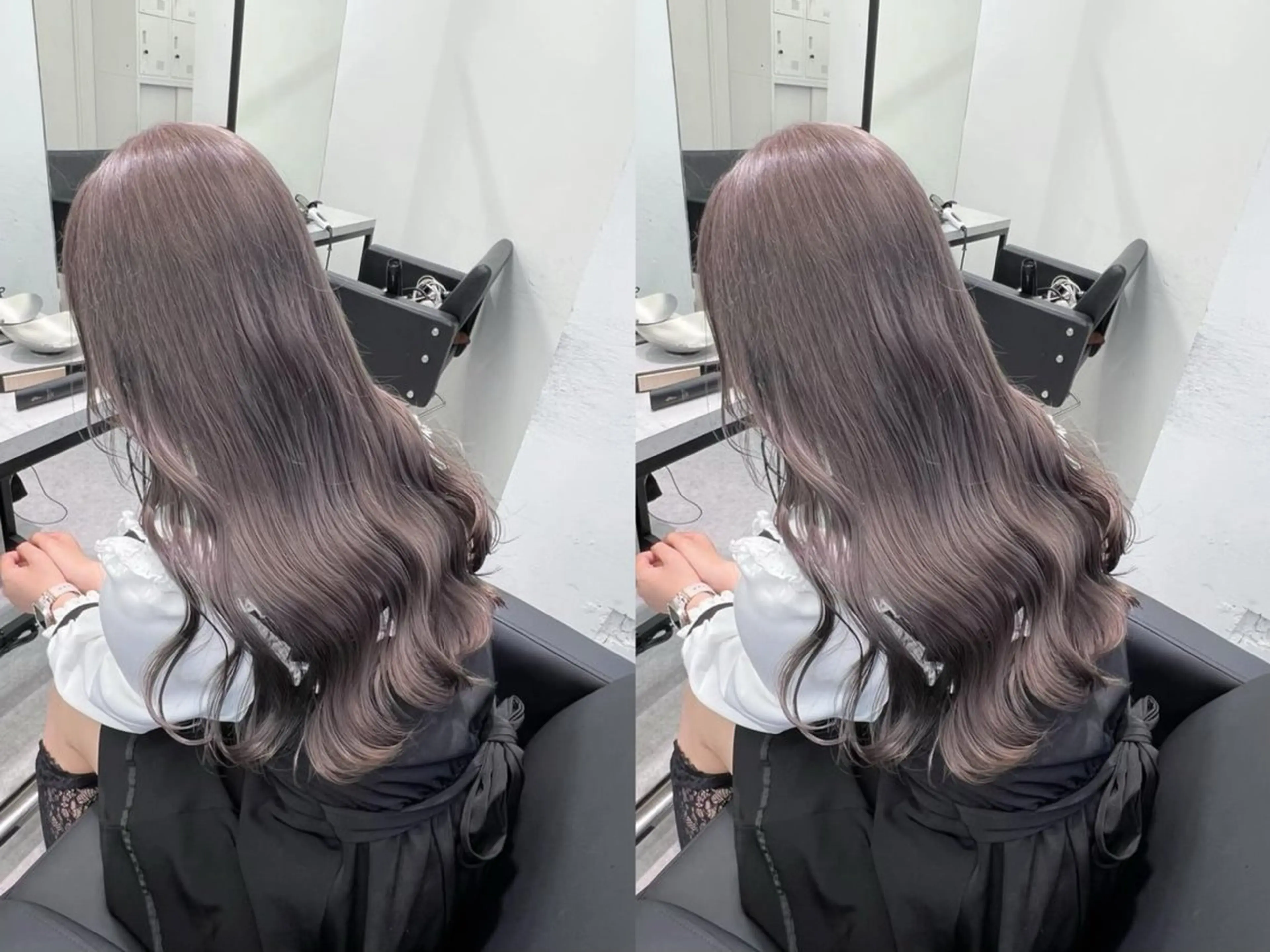 ロング カラー アッシュ ベージュカラー ブリーチ ブロンド ブロンドベージュ PELE所属・愛されミルクティー 💍🎀yuiのヘアスタイル