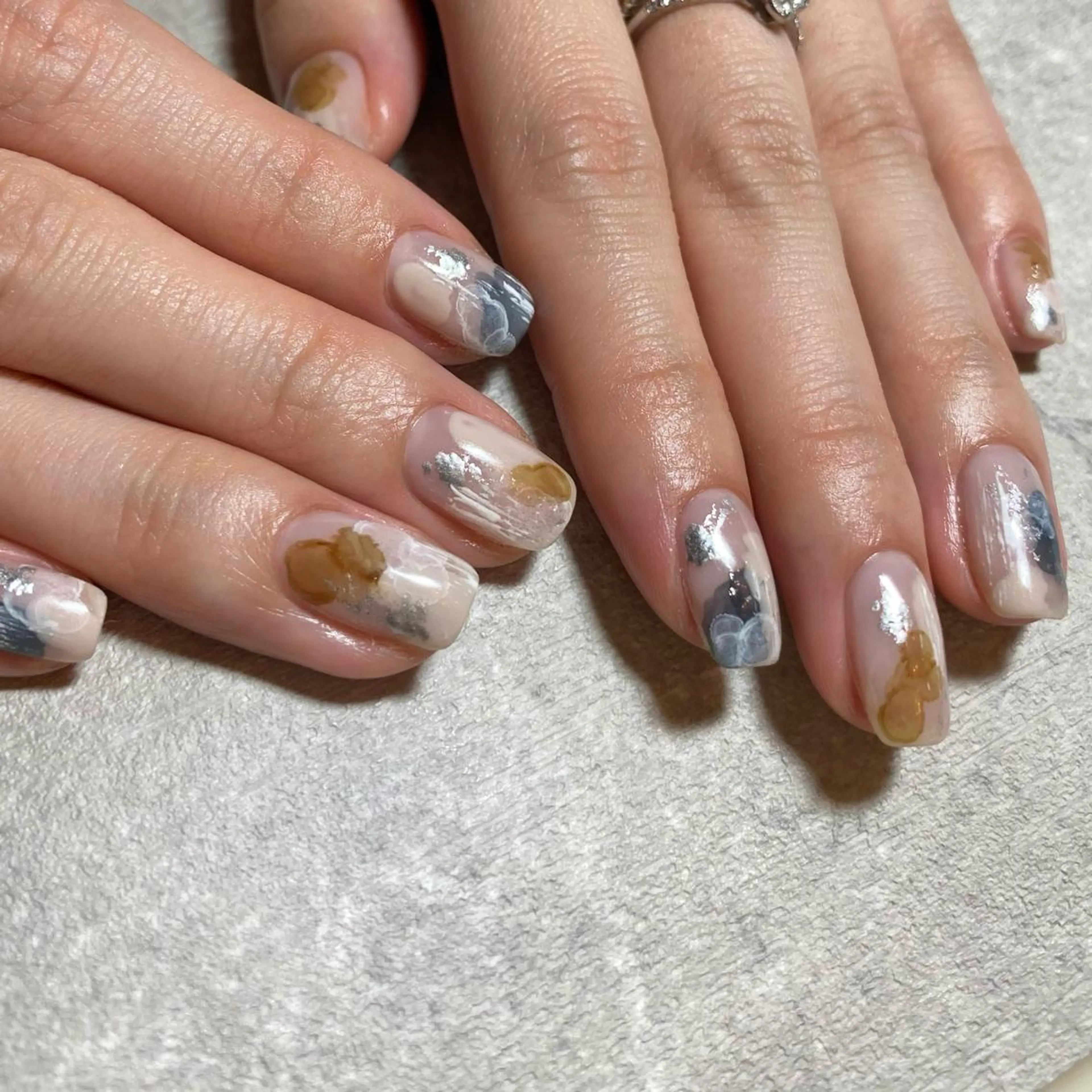 ネイル アートネイル ニュアンスネイル 春ネイル 夏ネイル ハンドネイル 山田 貴子のネイルデザイン