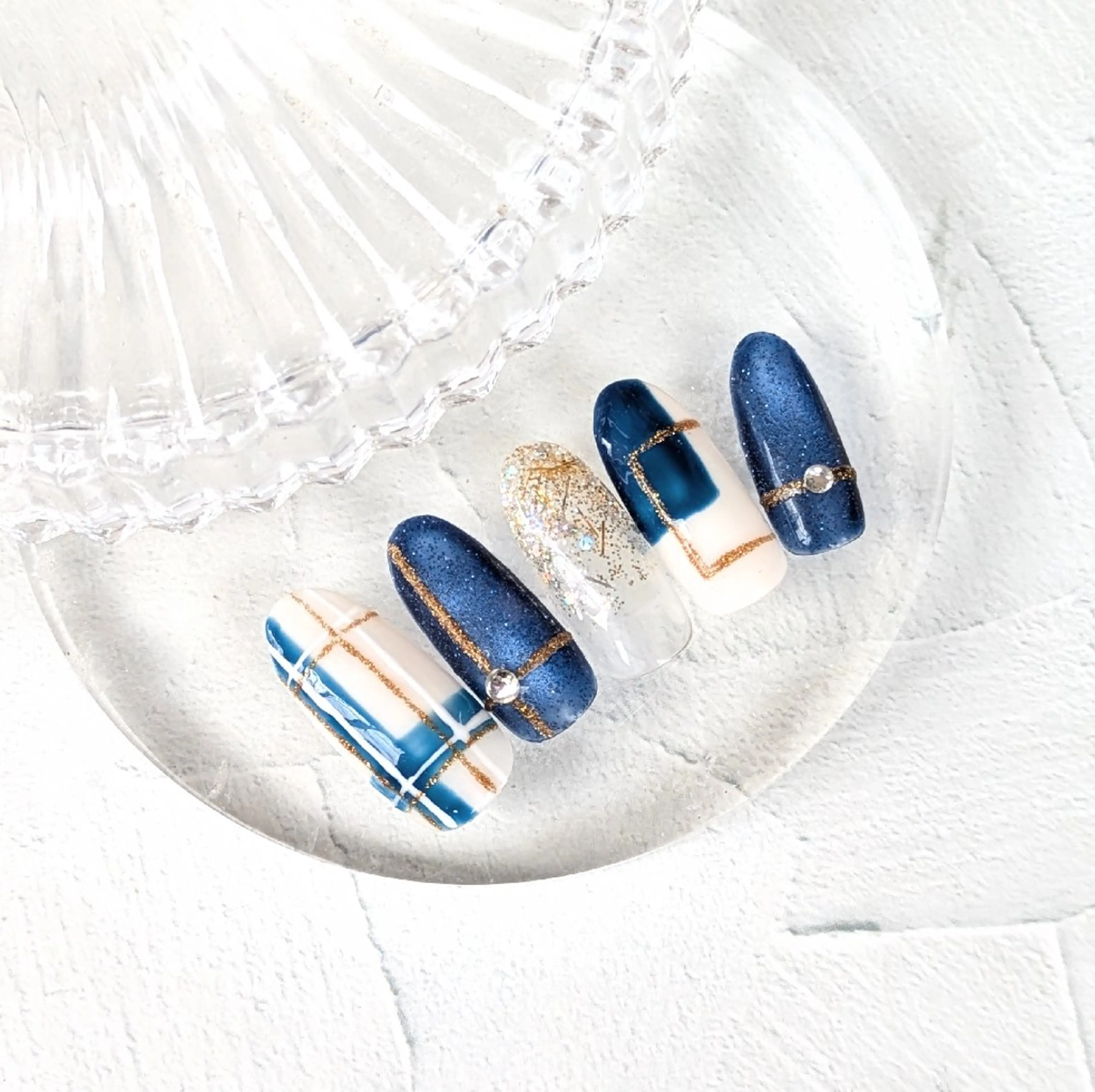 ⭐️【オフなし】ハンド今月のキャンペーンネイル(チェック)の写真