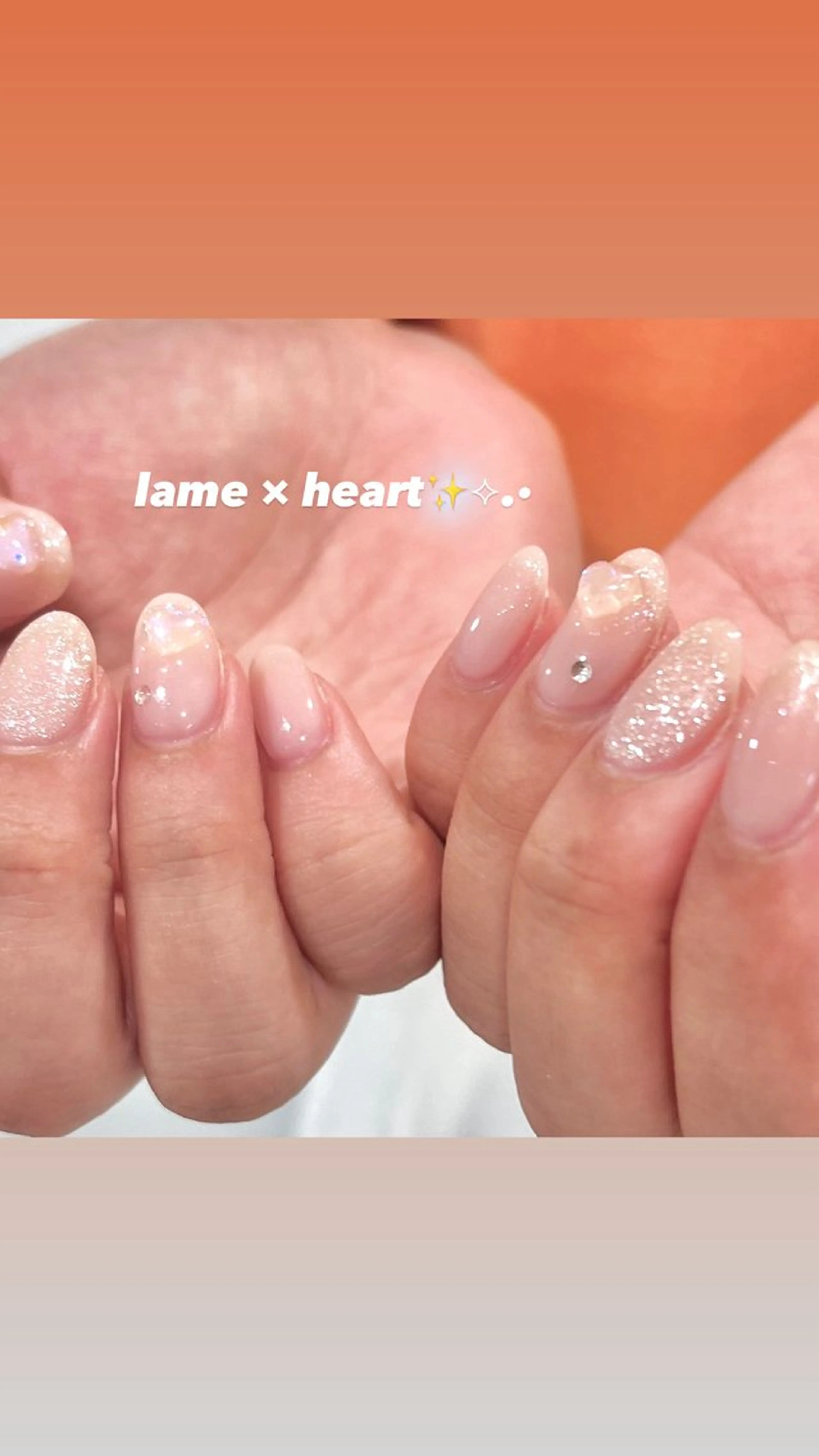 ネイル ハート ハンドネイル 🎀チーク/ちゅるん 🫧chisa🎀のネイルデザイン