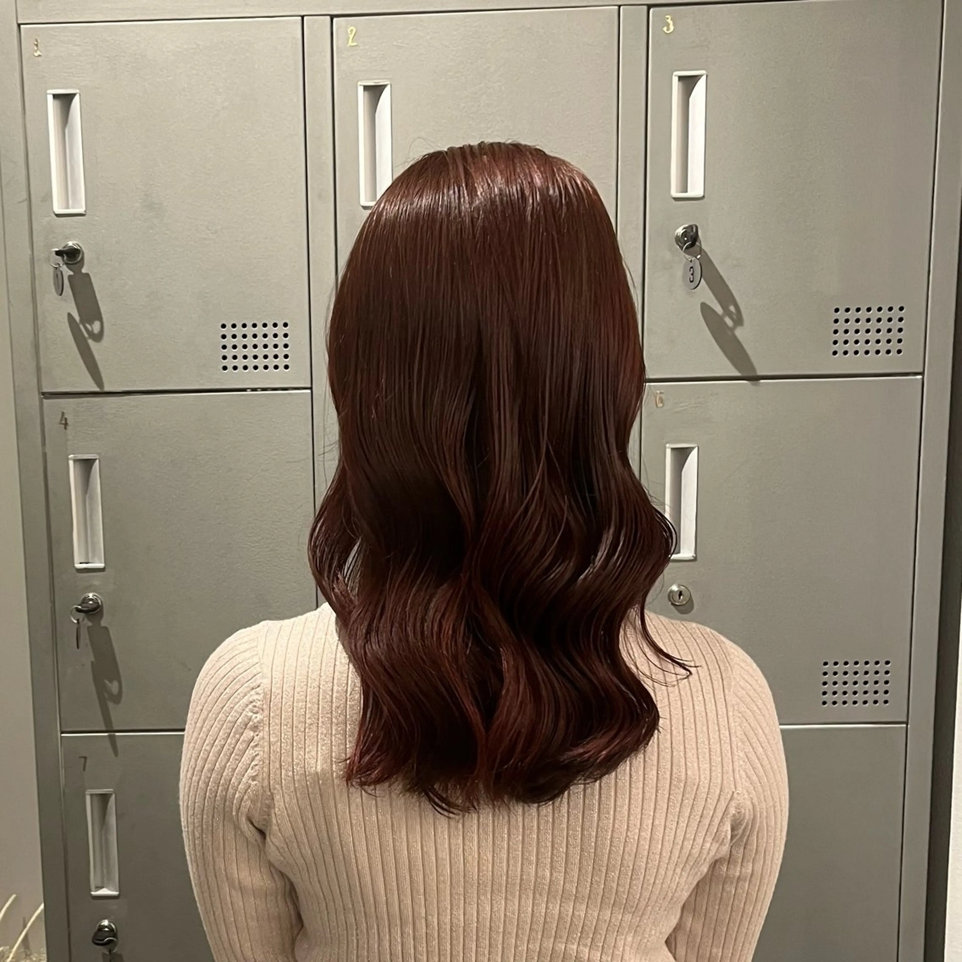 セミロング カラー ヘアカラー 暖色/顔周り /ヘアメ/あつはのヘアスタイル