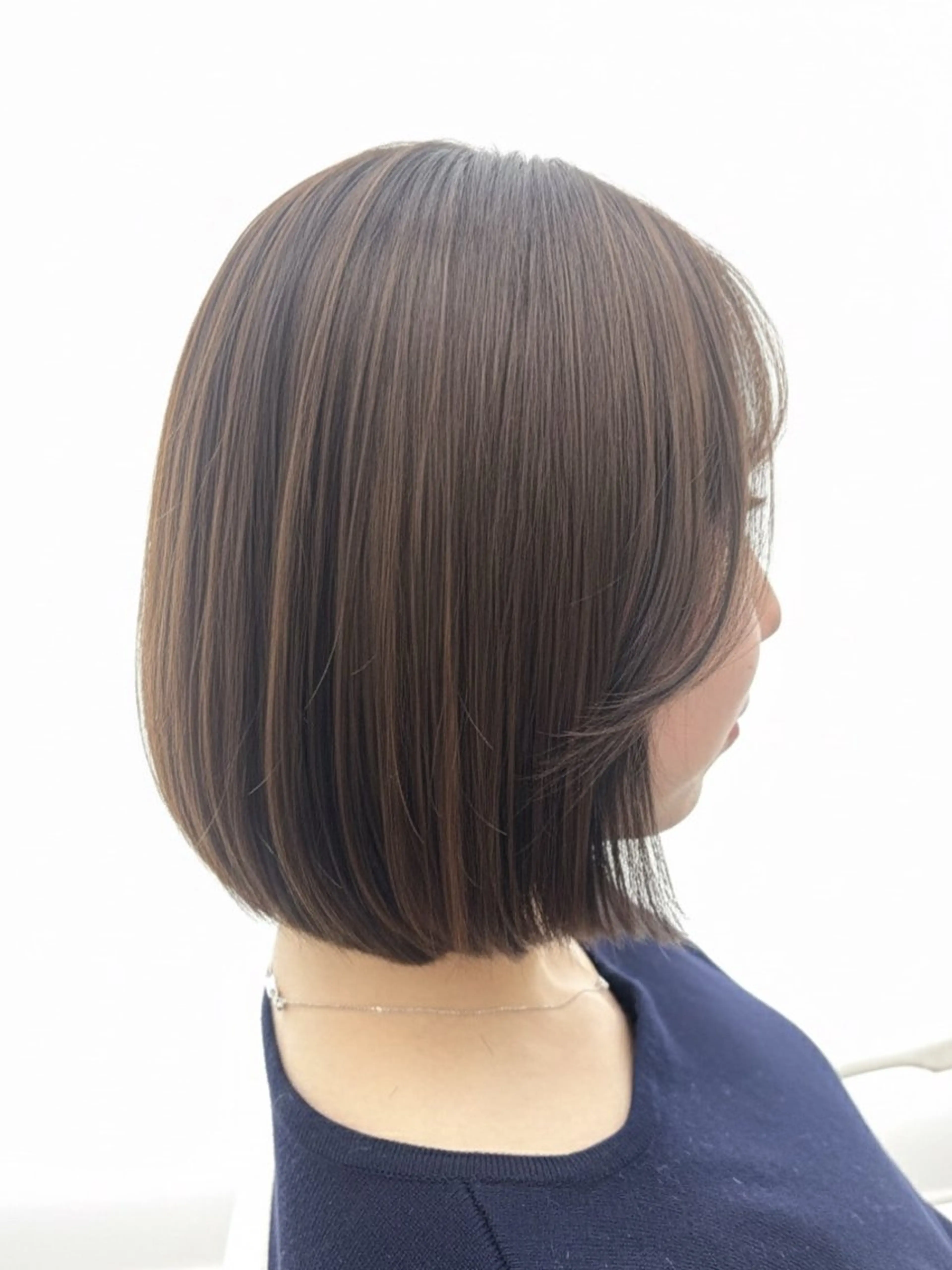 ミディアム ボブ カット ヘアカラー 縮毛矯正 関山浩平 ショート/ボブのヘアスタイル