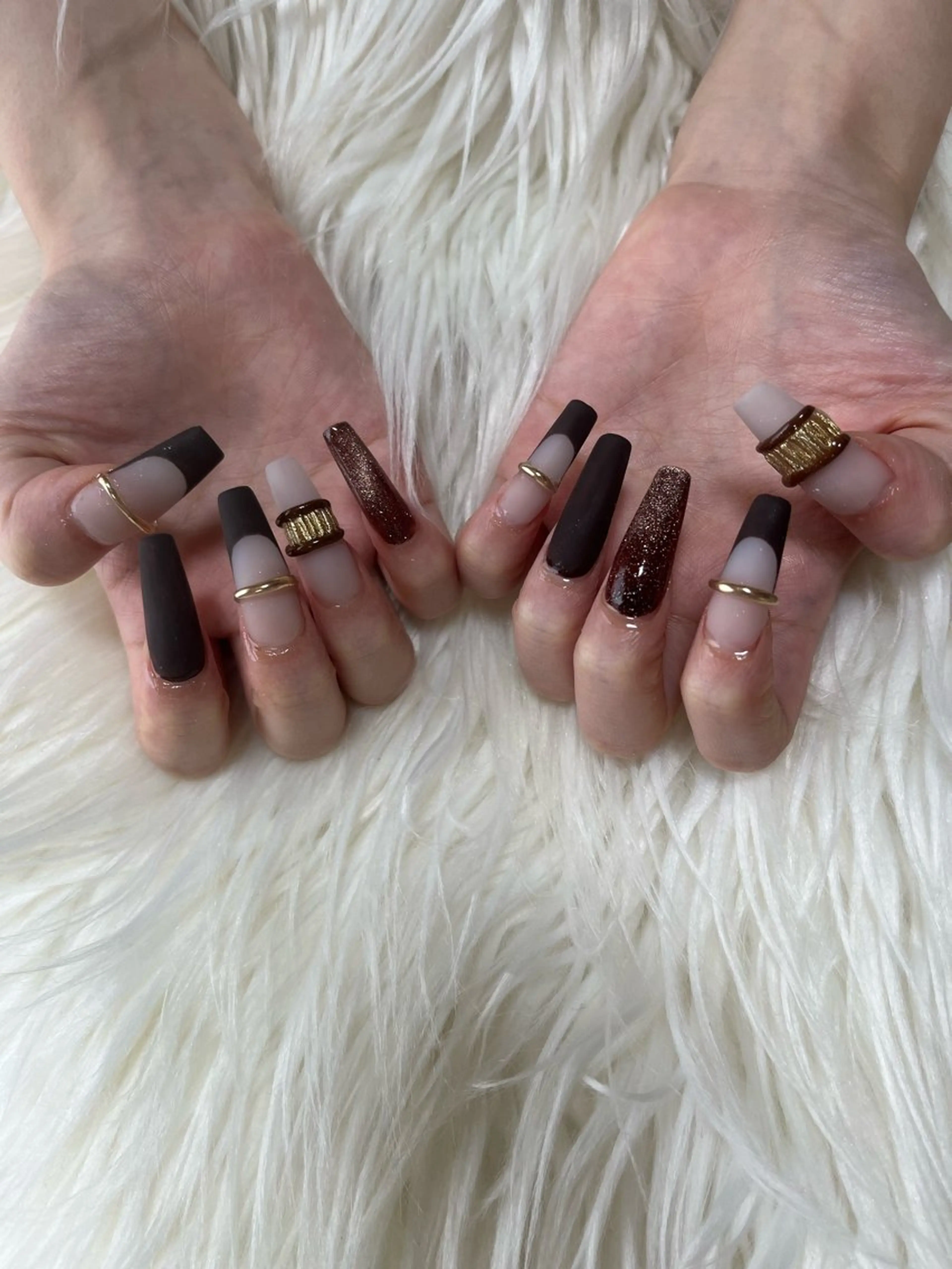 必ず事前にお問い合わせ下さい💅スカルプ　Free design course(パーツ別途あり)オフなしの写真