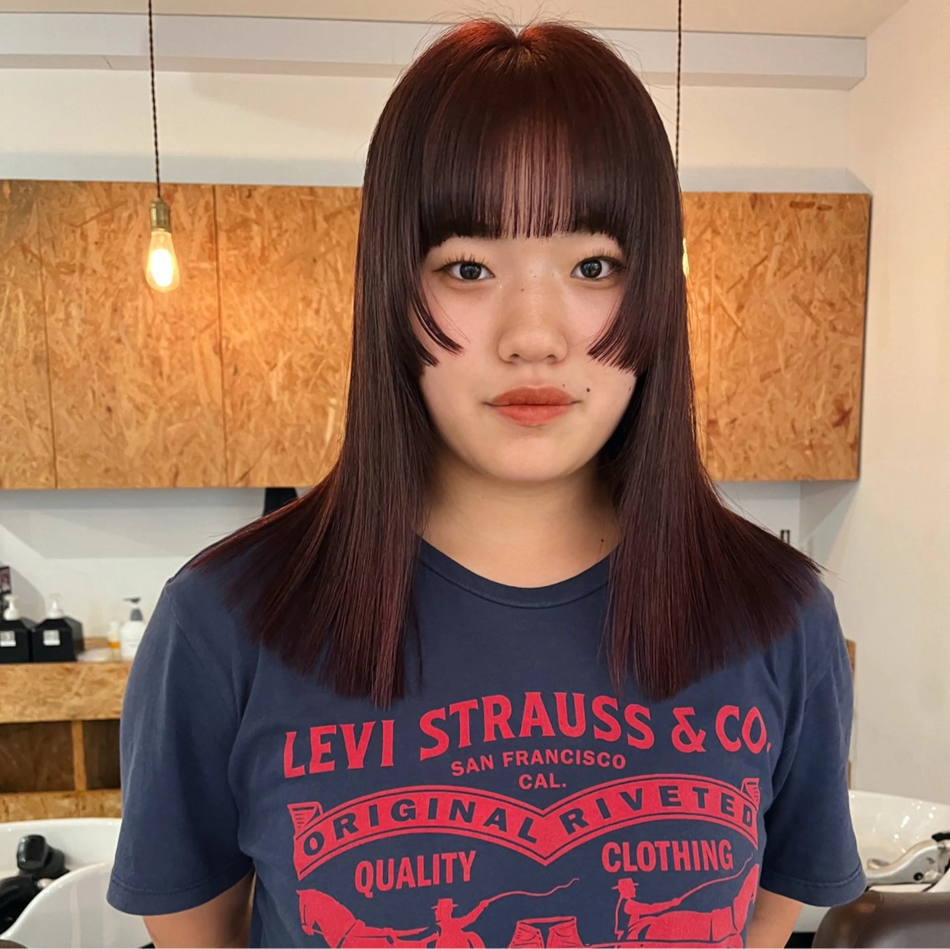 ミディアム 暖色/パーマ 🌼クニトウメイのヘアスタイル