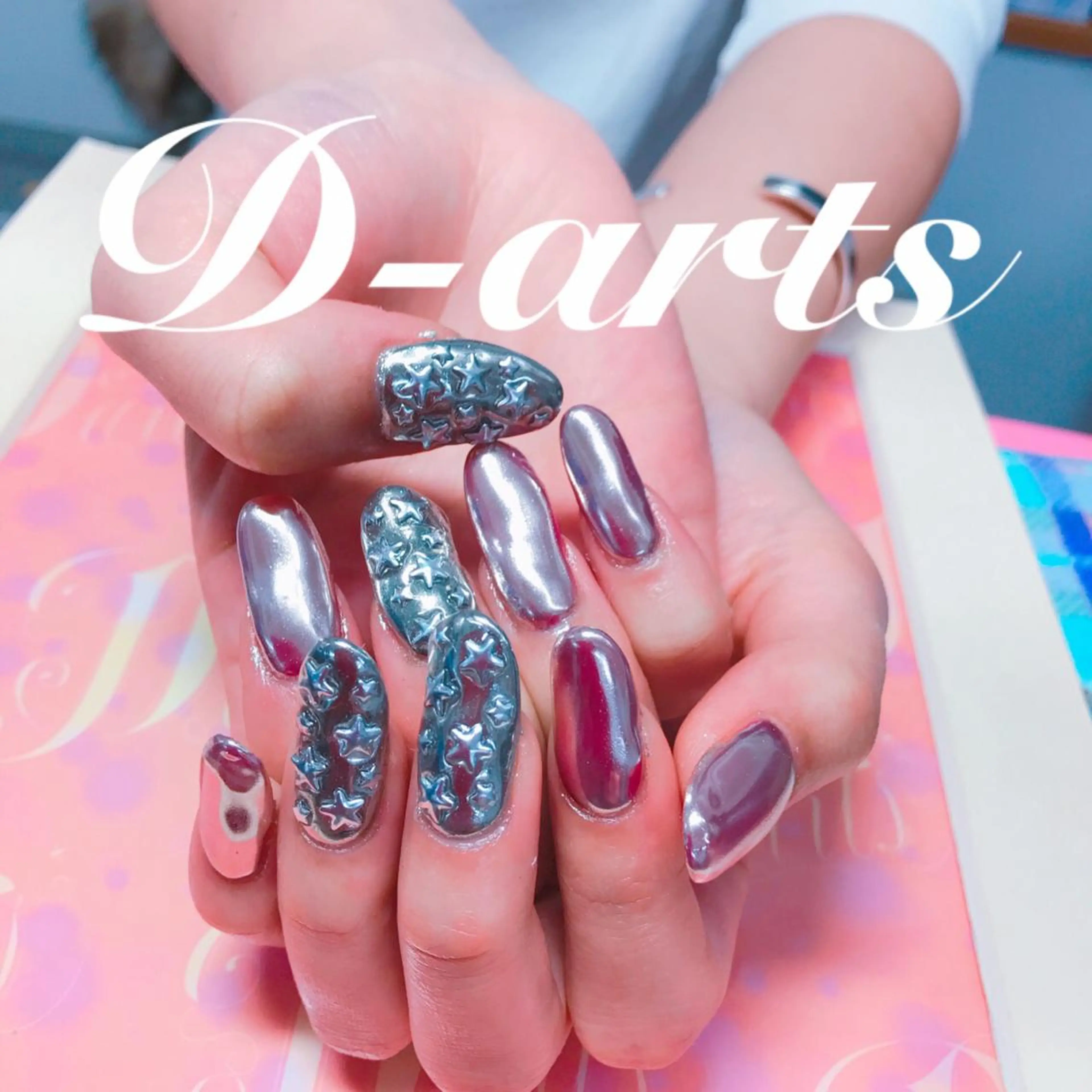 ネイル 長さ出し ミラーネイル S&S 村田小百合のネイルデザイン