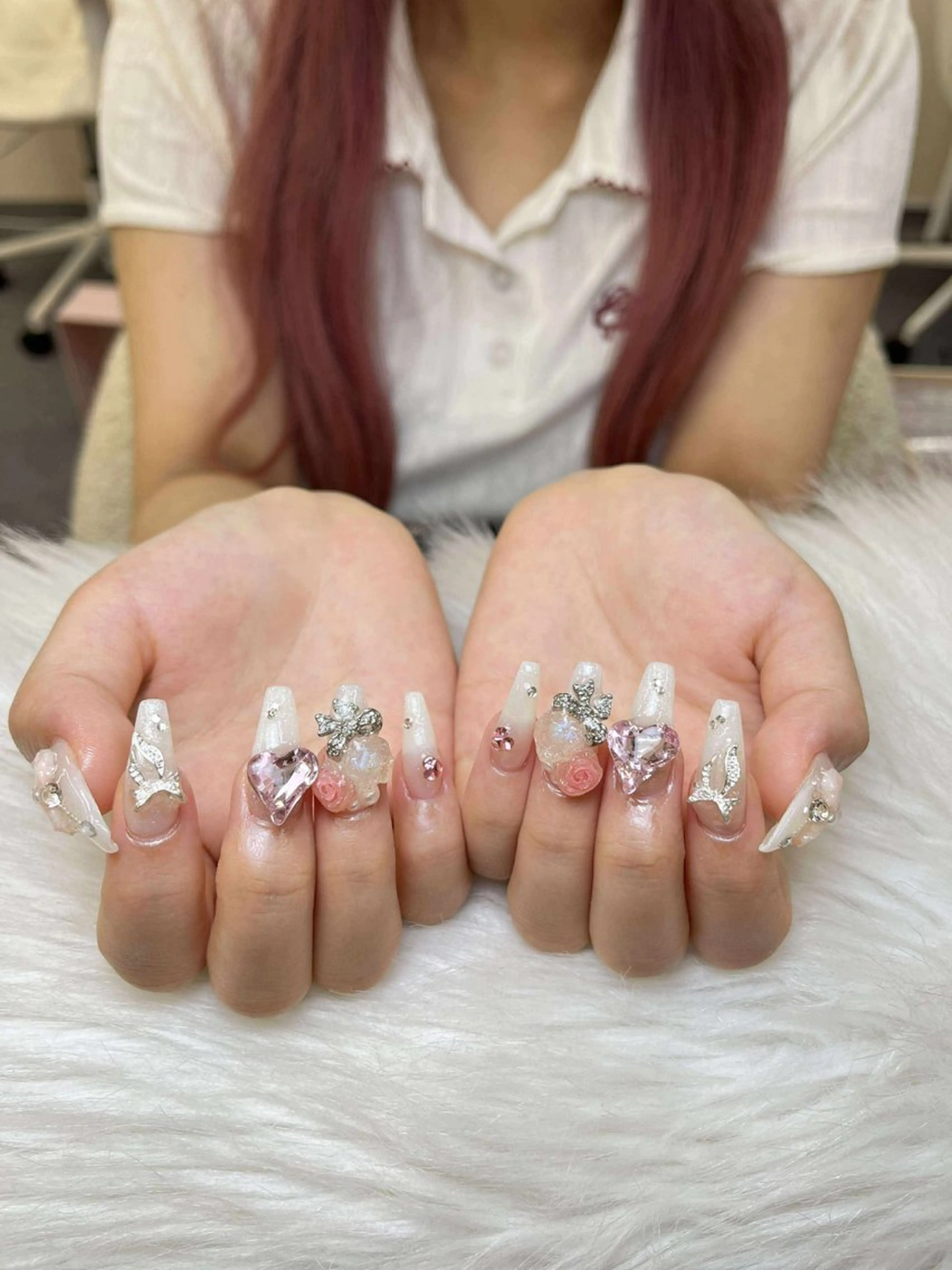 ネイル アートネイル 成人式 ジェルネイル ニュアンスネイル 夏ネイル Nie Nail Shinokuboのネイルデザイン
