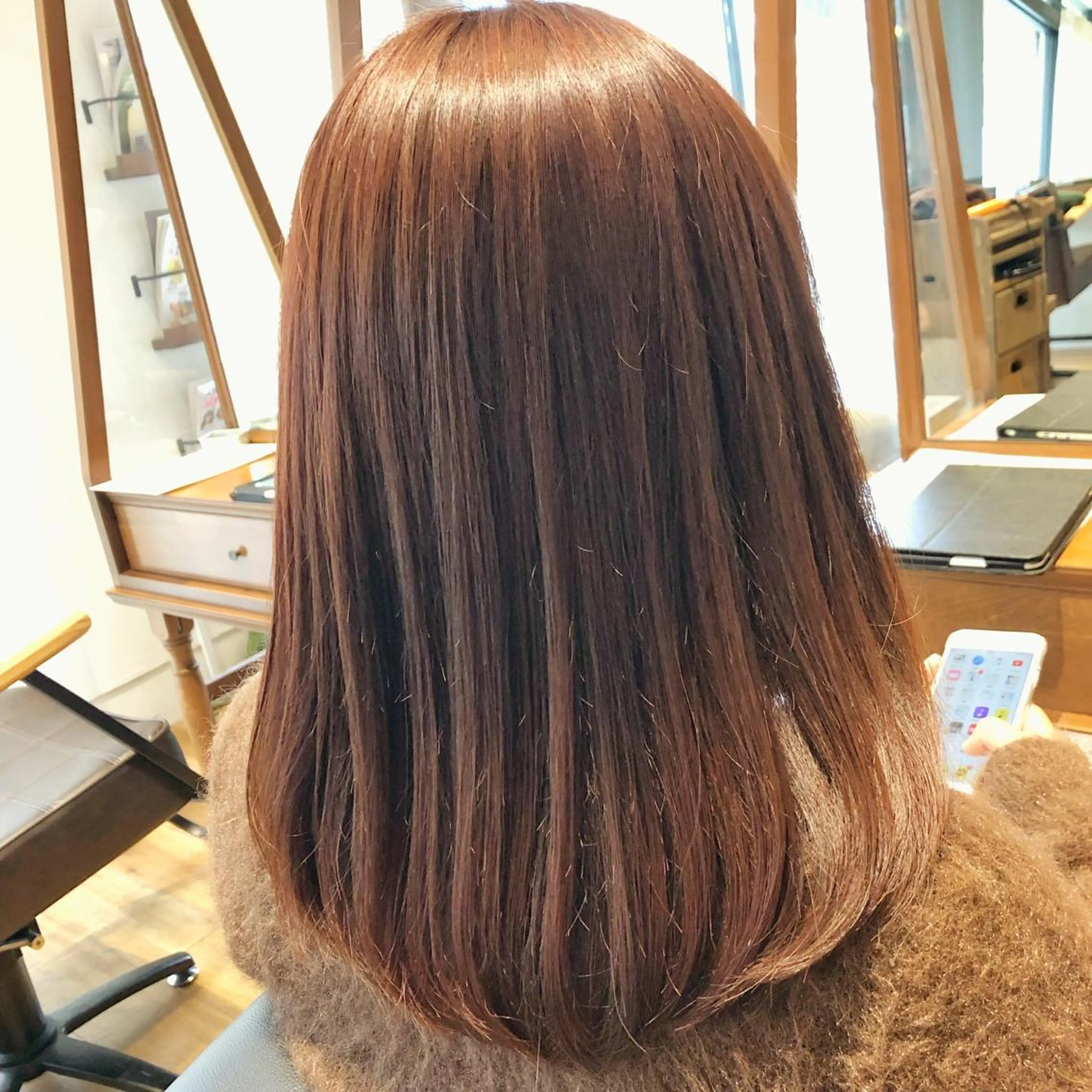ミディアム カラー レッドカラー ◇おの あすか◇のヘアスタイル