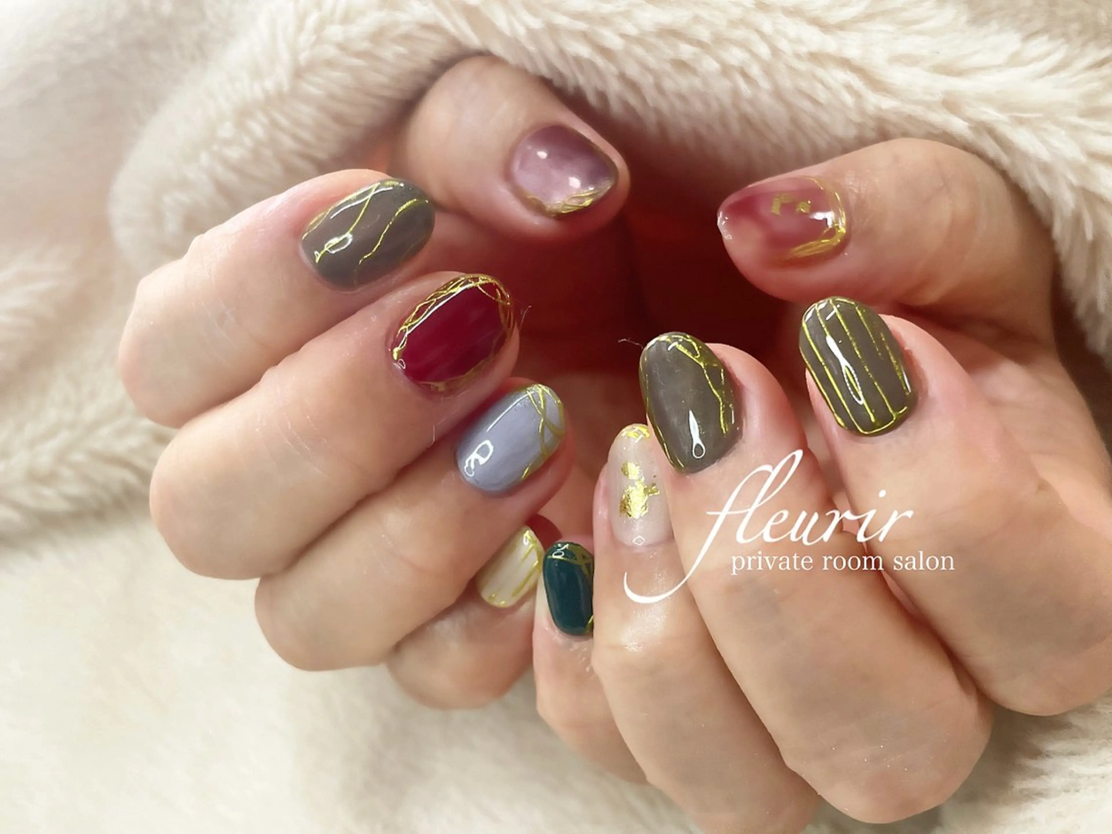 ネイル フルリール 【プライベートサロンのネイルデザイン