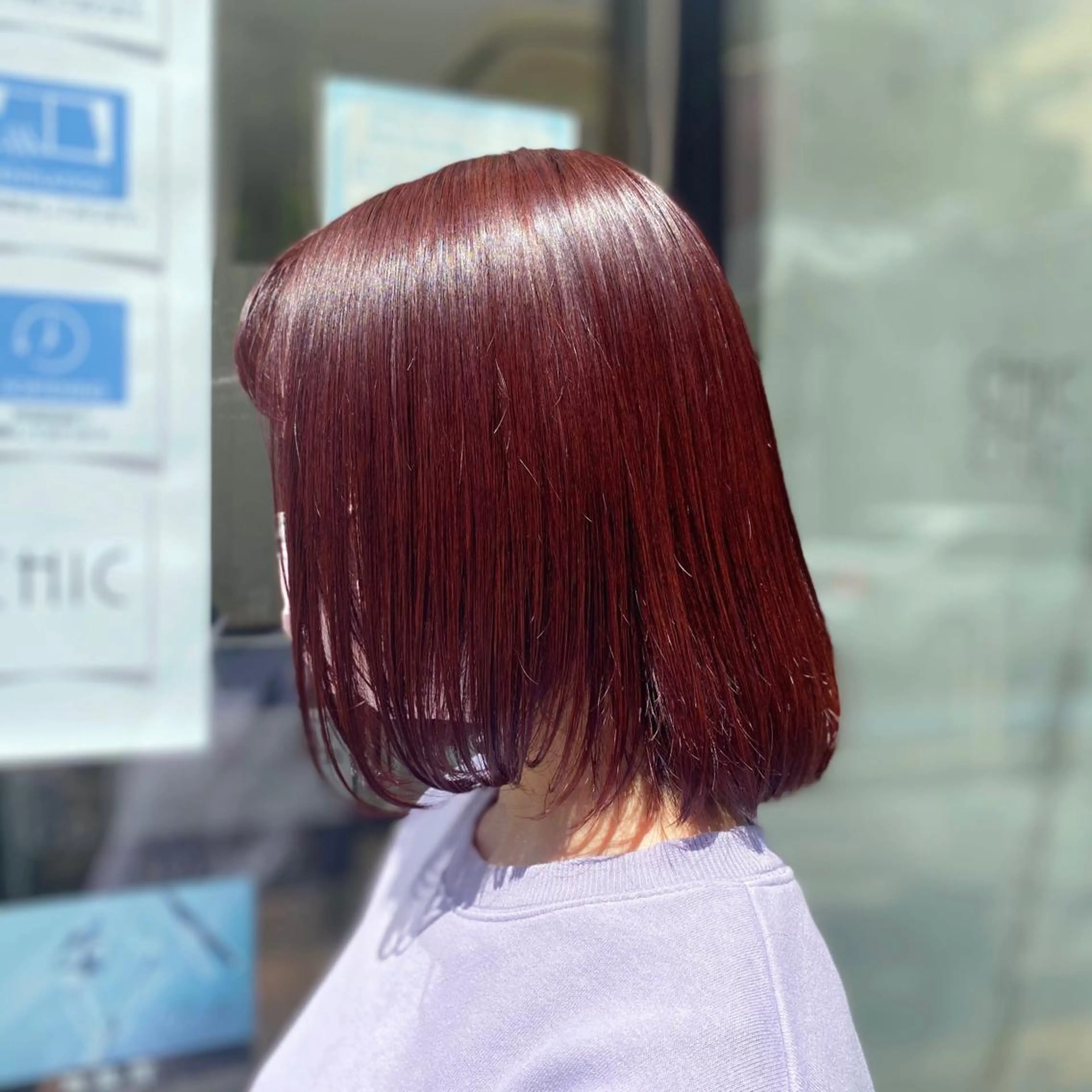 ショート YASU🍎CUT 赤系カラー/ヘアケアのヘアスタイル