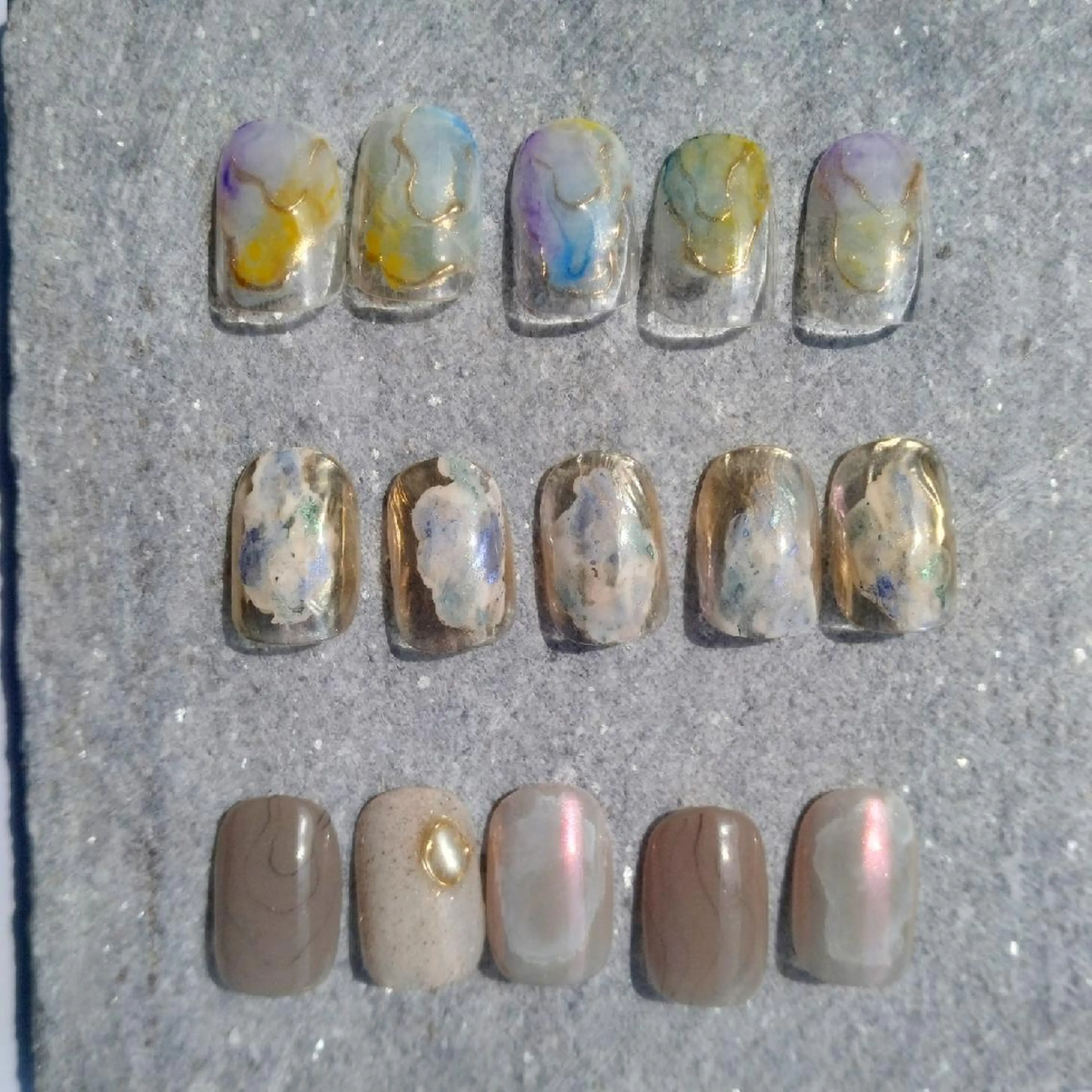 【再来】ハンドオフ込✨華やかニュアンスネイルの写真